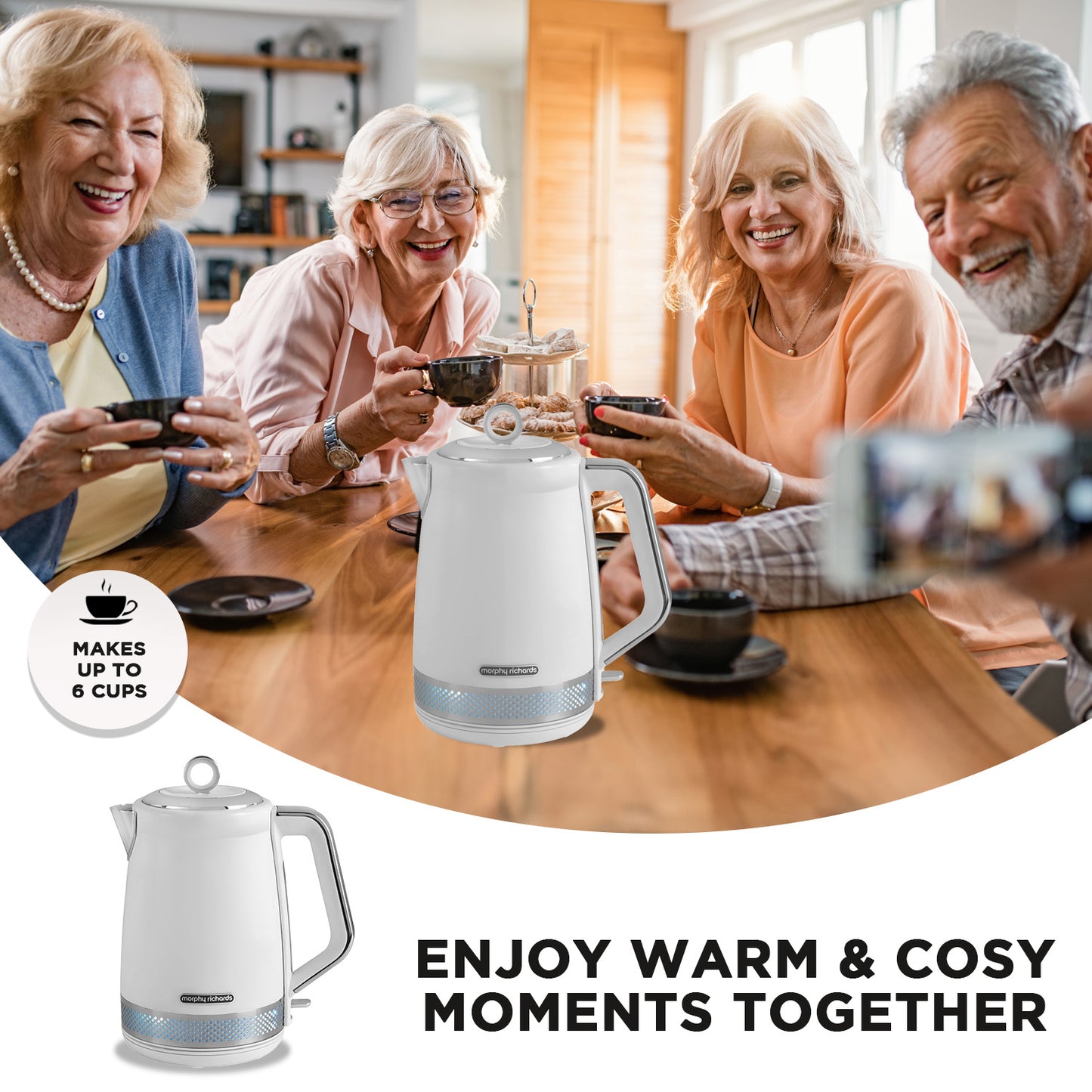 Morphy Richards 1.7L Illumination Jug Kettle - White