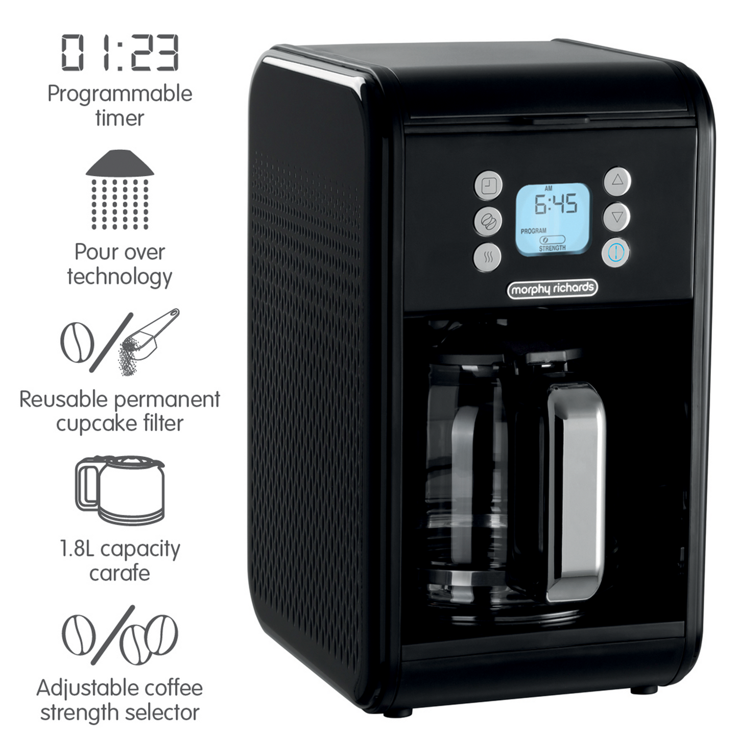 Morphy Richards Verve Filtered Coffee Maker - Black