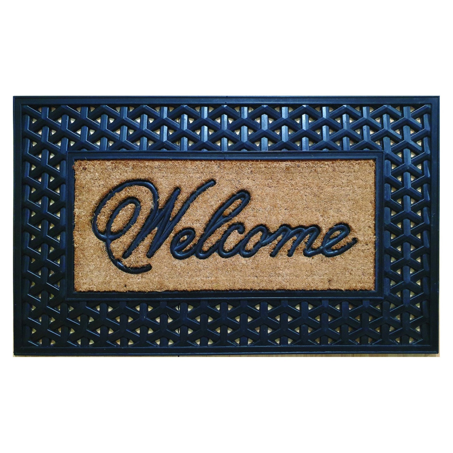 Door Mat Deluxe Rubber And Coir Welcome 60 x 90 cm Doormat