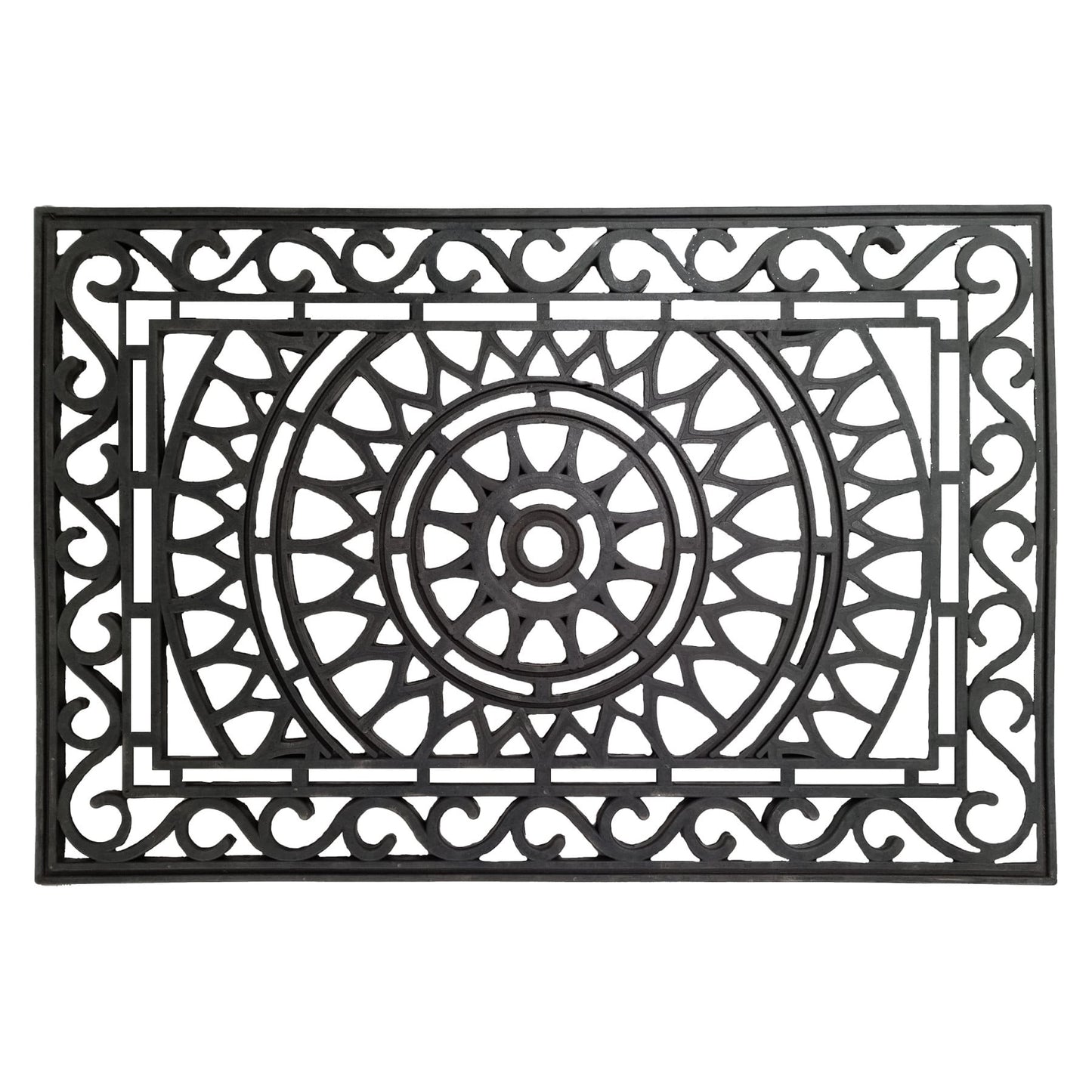 Door Mat Deluxe Rubber Star Circle 60 x 90 cm Doormat