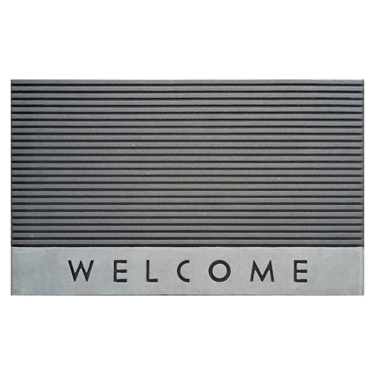 Door Mat Deluxe Rubber Welcome Stripe 45 x 75 cm Doormat