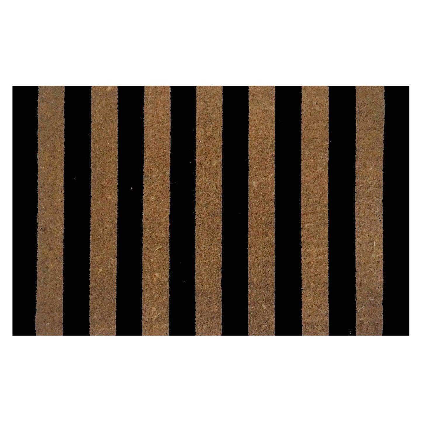 Door Mat Premium Coir Black Stripes 50 x 80 cm Doormat