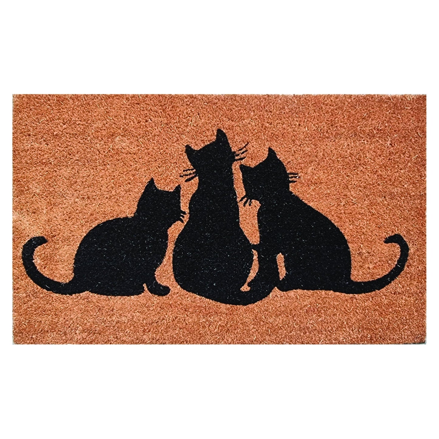 Door Mat Deluxe Coir Backed Cats Kittens 45 x 75 cm Doormat