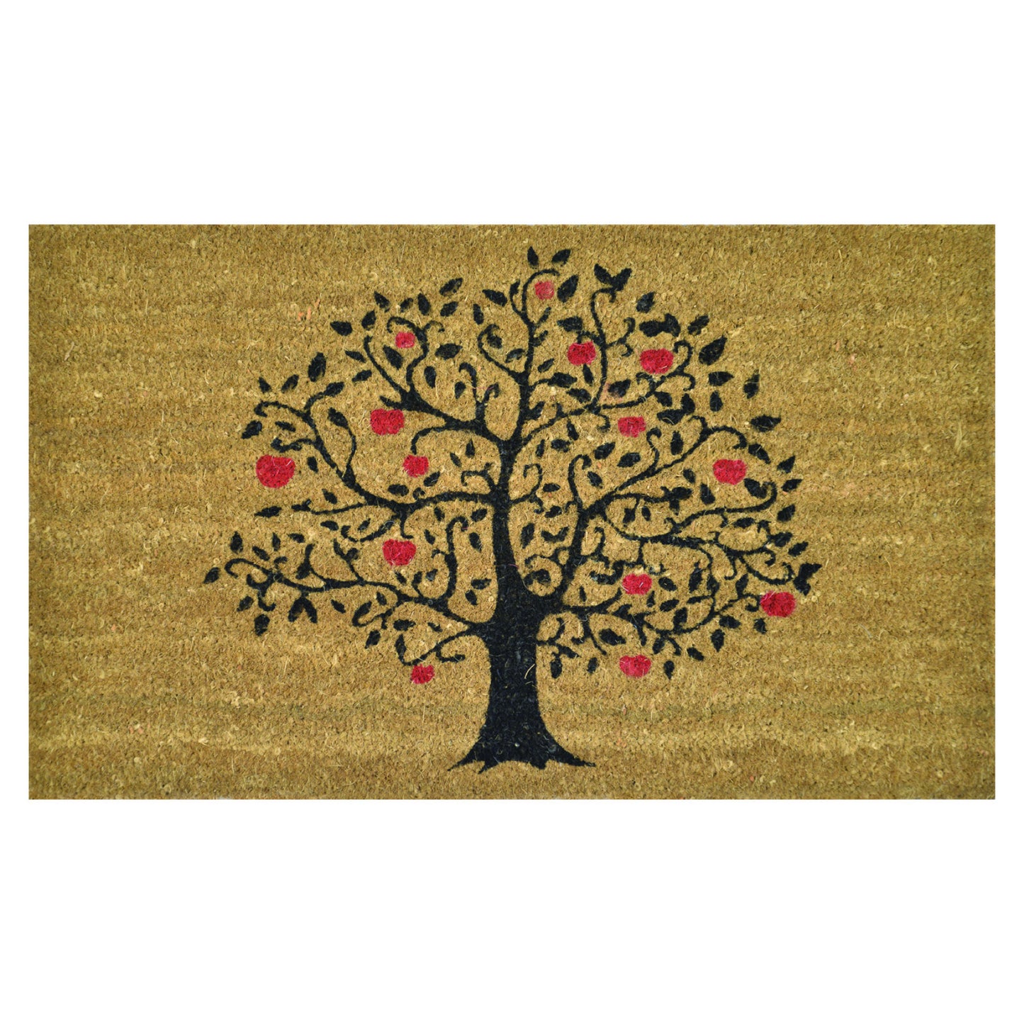 Door Mat Deluxe Coir Backed Apple Tree 45 x 75 cm Doormat