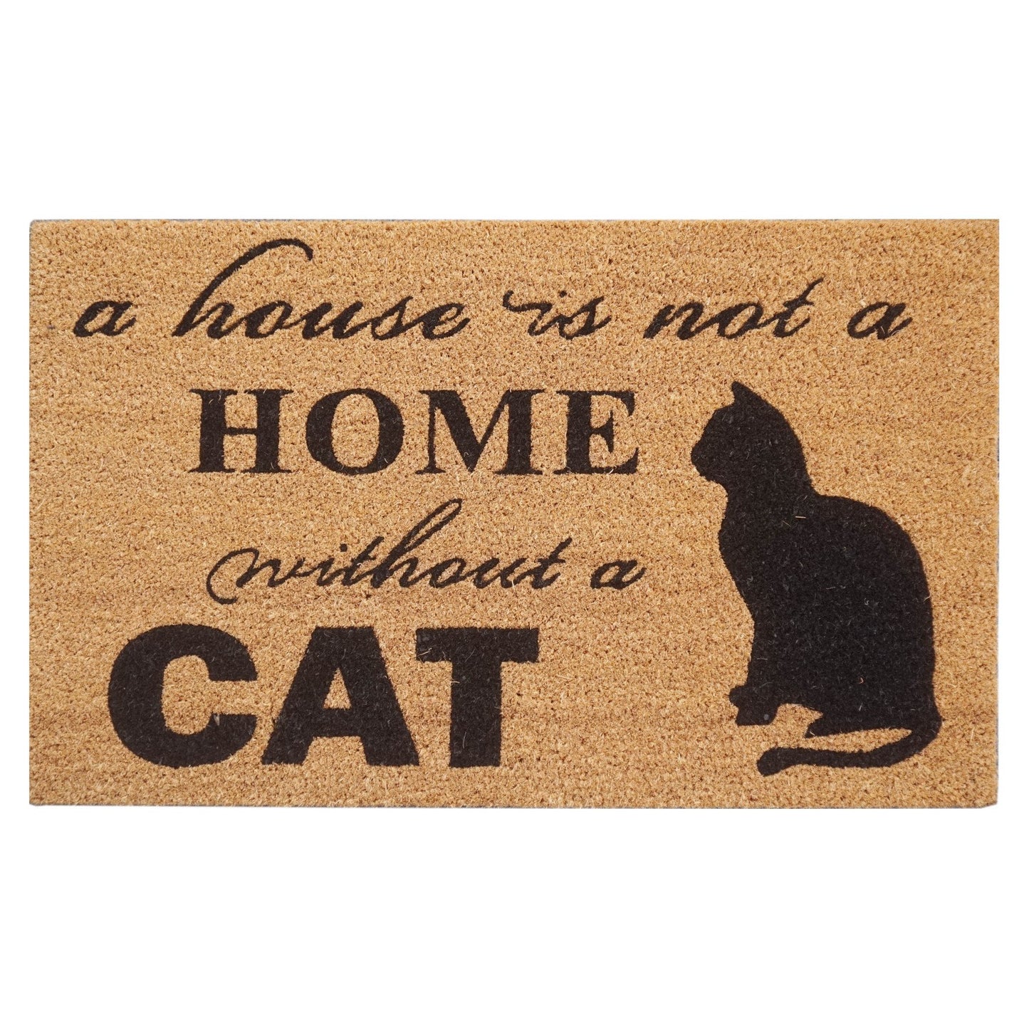 Door Mat Deluxe Coir Latex Home Cat Kitten 45 x 75 cm Doormat
