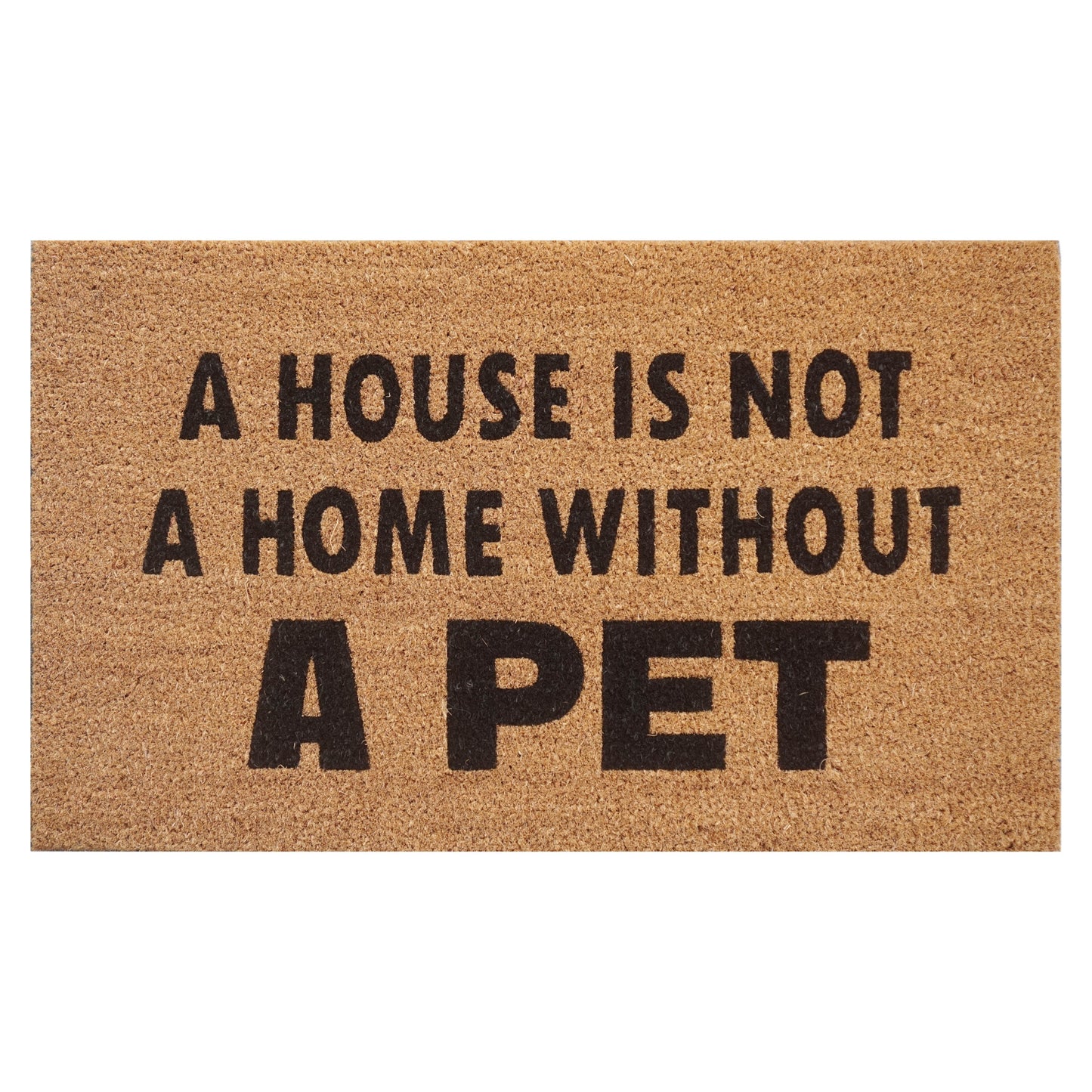 Door Mat Deluxe Coir Latex House Without Pet Dog Cat 45 x 75 cm Doormat