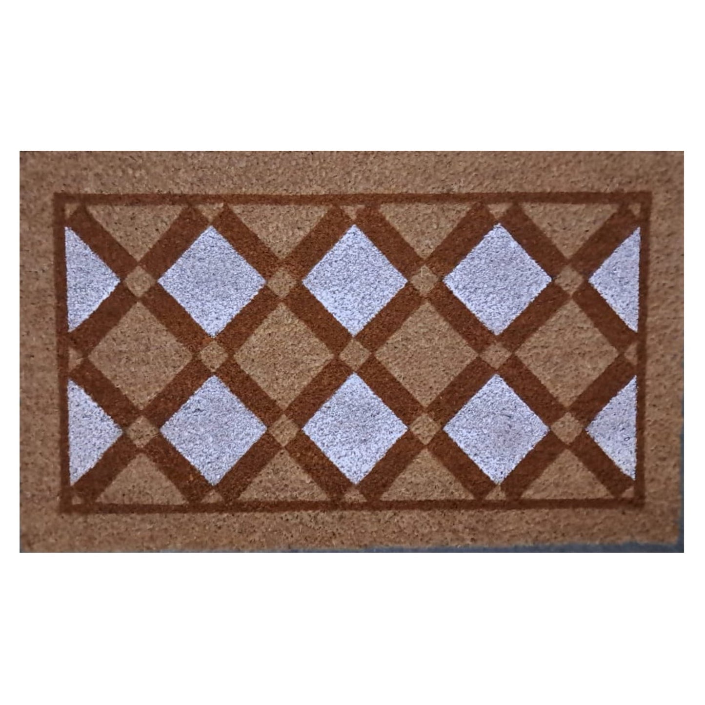 Door Mat Deluxe Coir Backed Tile 45 x 75 cm Doormat