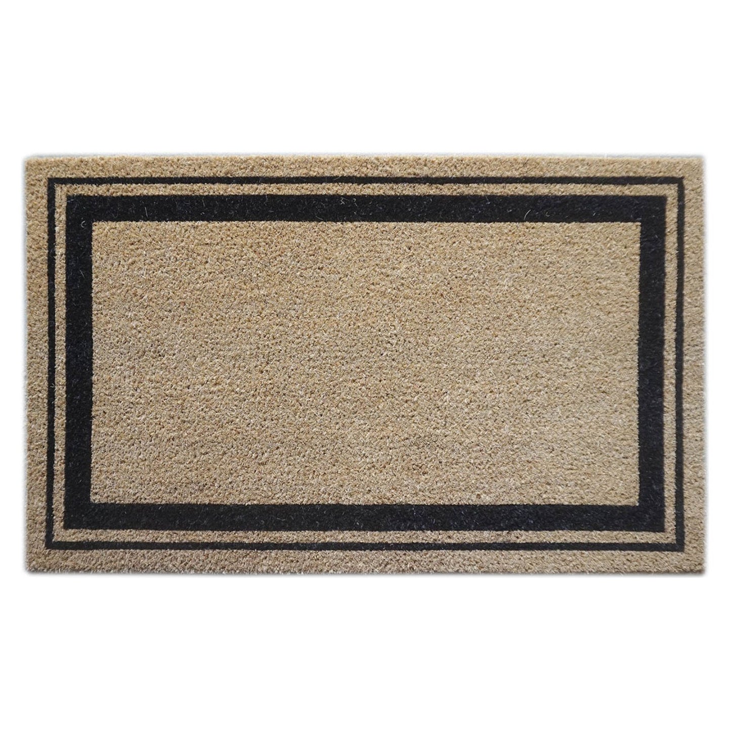 Door Mat Deluxe Coir Back Fat Double Border 45 x 75 cm Doormat