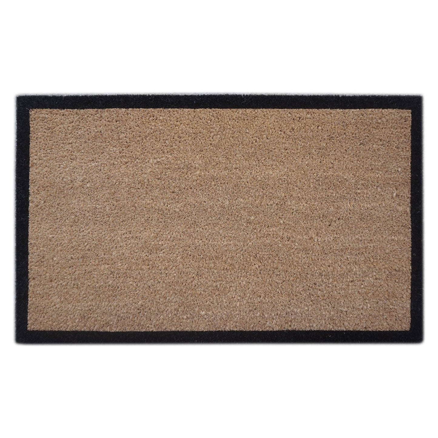 Door Mat Deluxe Coir Backed Black Border 45 x 75 cm Doormat
