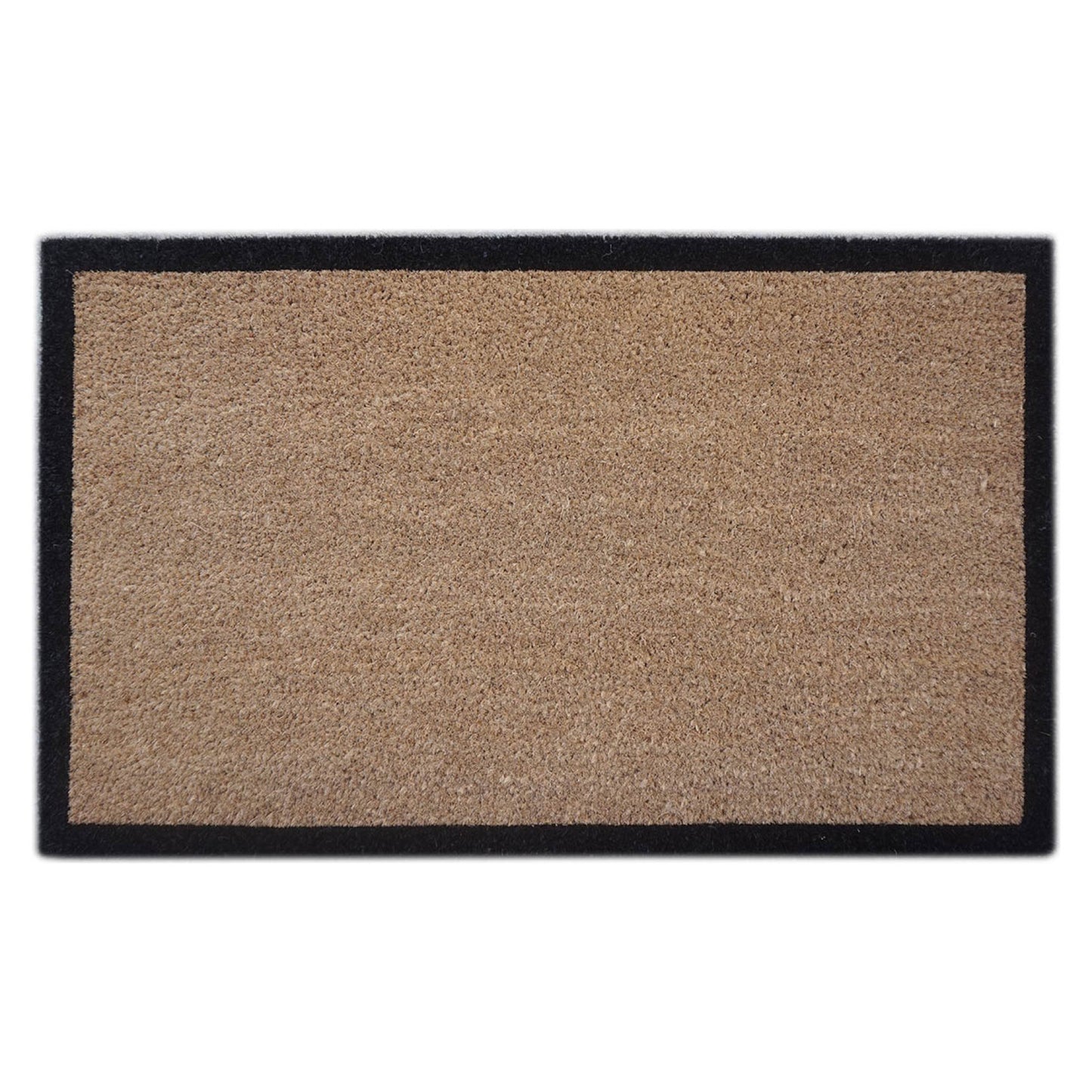 Door Mat Deluxe Coir Backed Black Border 45 x 75 cm Doormat