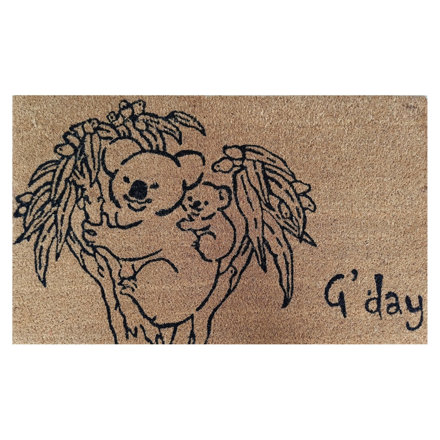 Door Mat Deluxe Coir Latex Koala 40 x 60 cm Doormat - Assorted