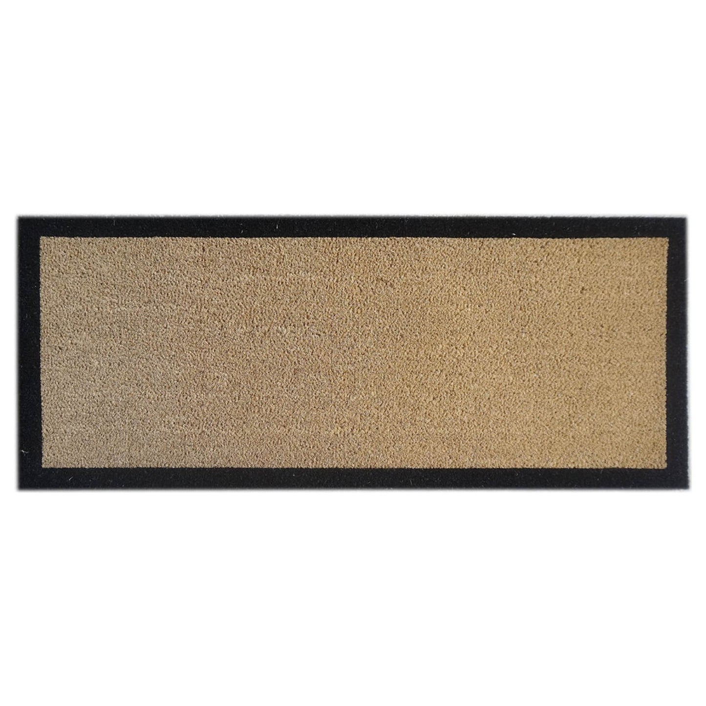 Wide Door Mat Deluxe Coir Backed Border 45 x 110 Cm Doormat - Brown