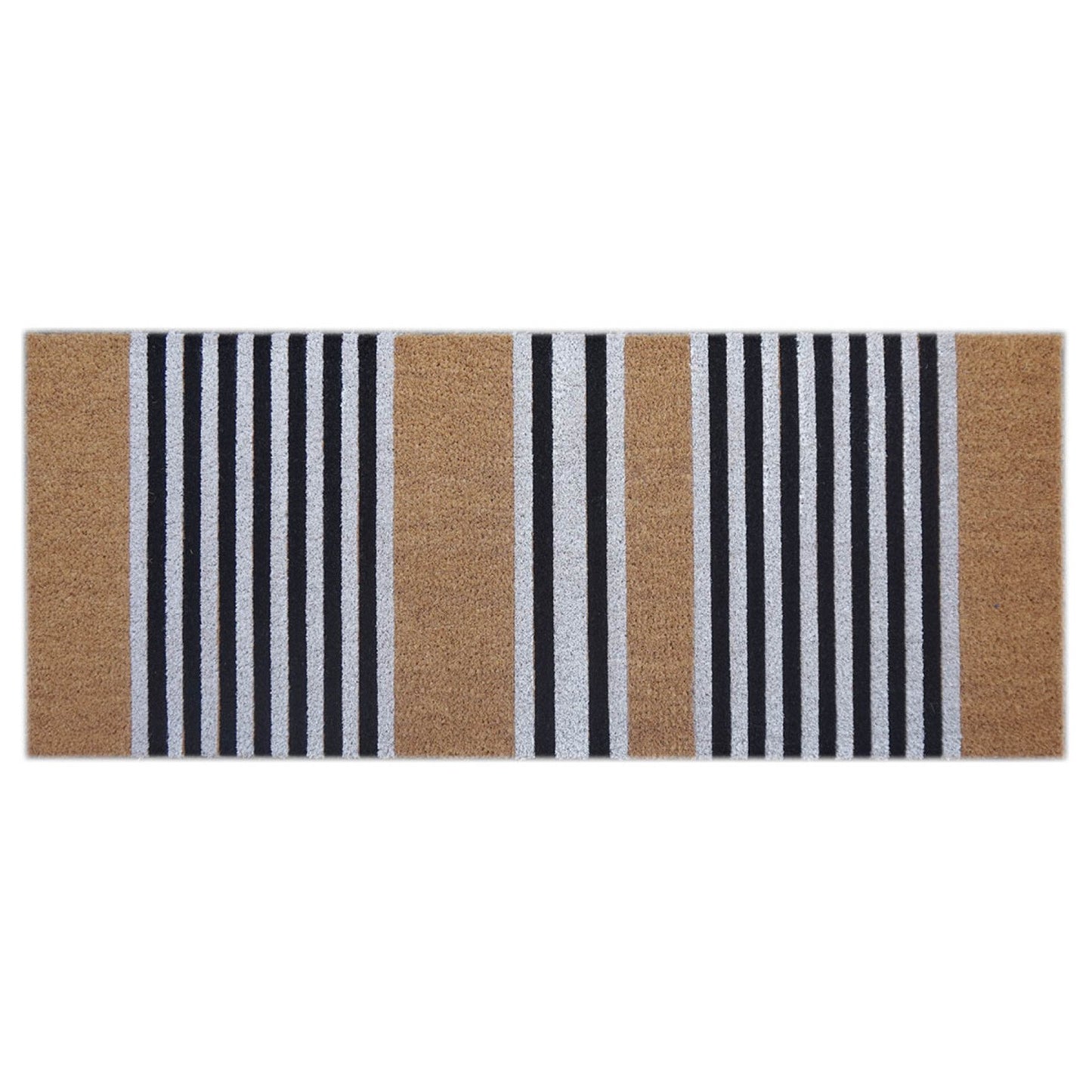 Wide Door Mat Deluxe Coir Backed Stripes 45 x 110 cm Doormat