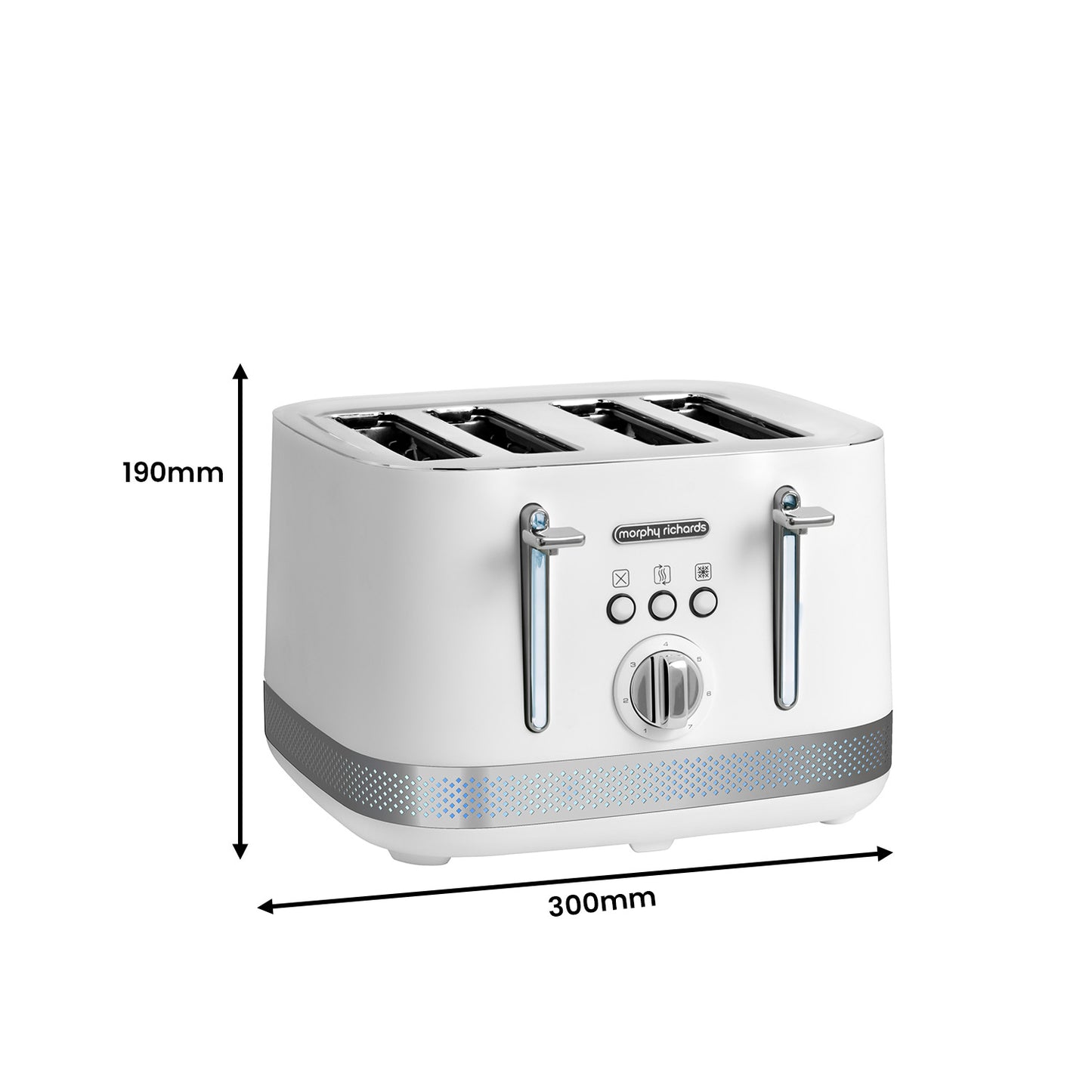 Morphy Richards Illumination 4 Slice 1800W Toaster - White