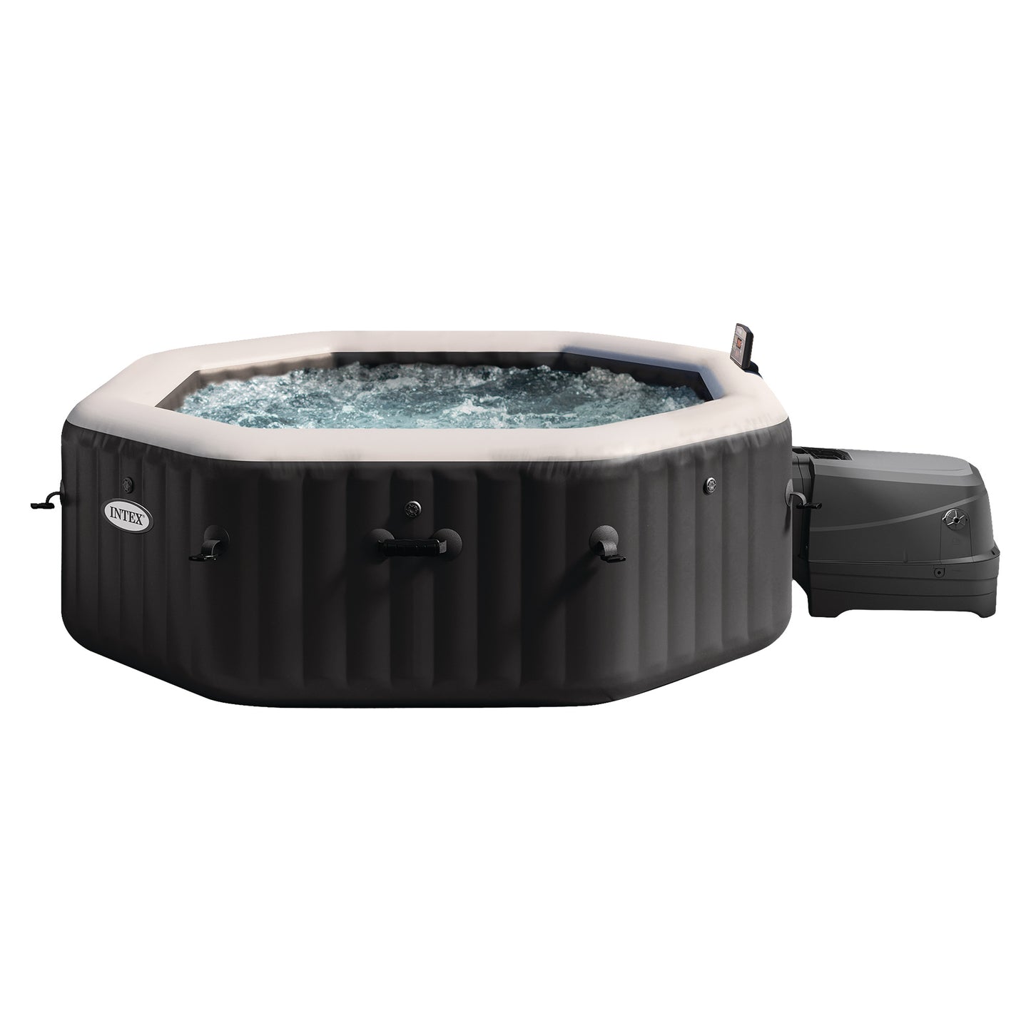 Intex PureSpa Jet and Bubble Deluxe 4-Person Inflatable Hot Tub - Onyx Black