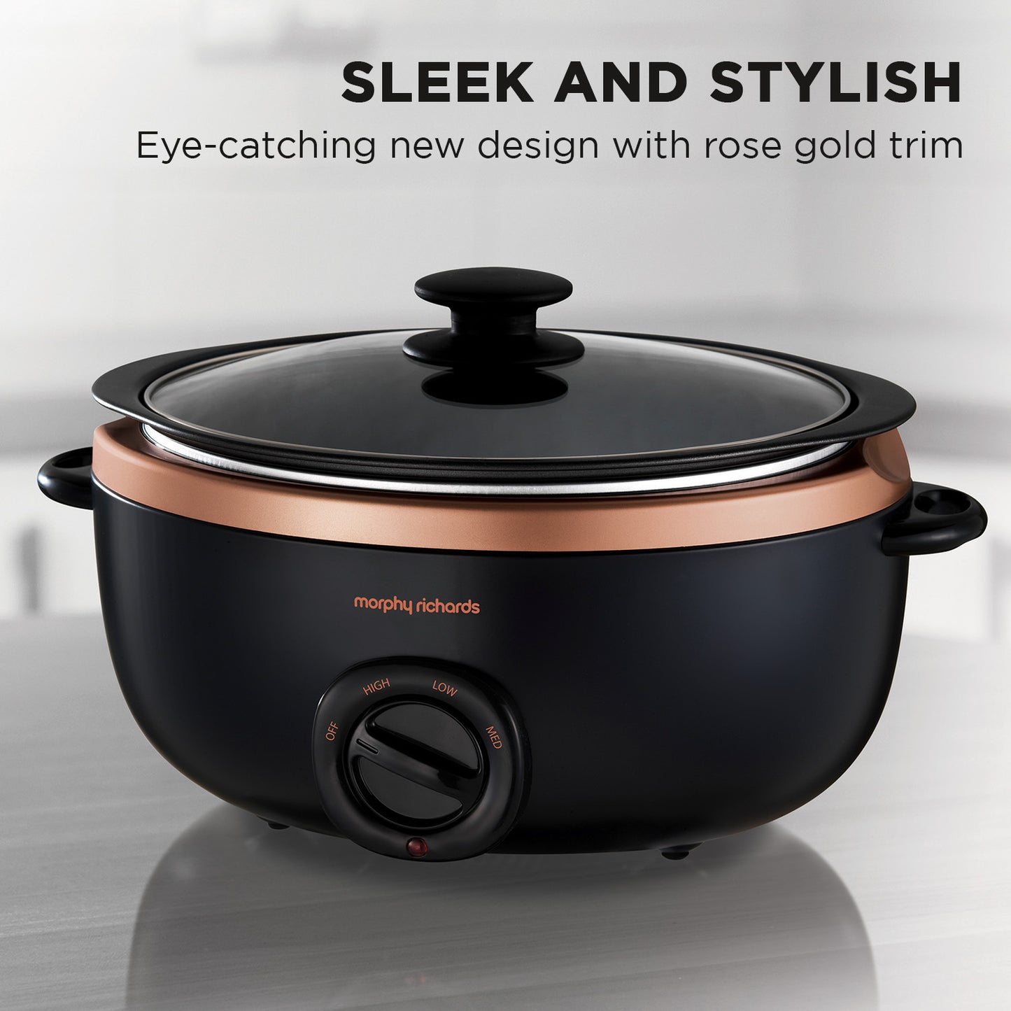 Morphy Richards Sear & Stew Slow Cooker 3.5L - Rose Gold