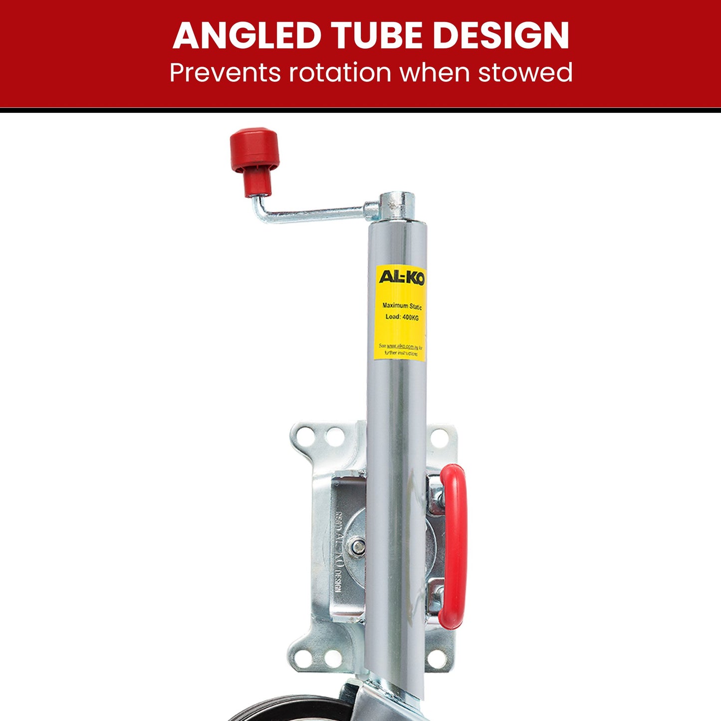 AL-KO 8-inch Swing Up Jockey Wheel with Large Swivel Bracket