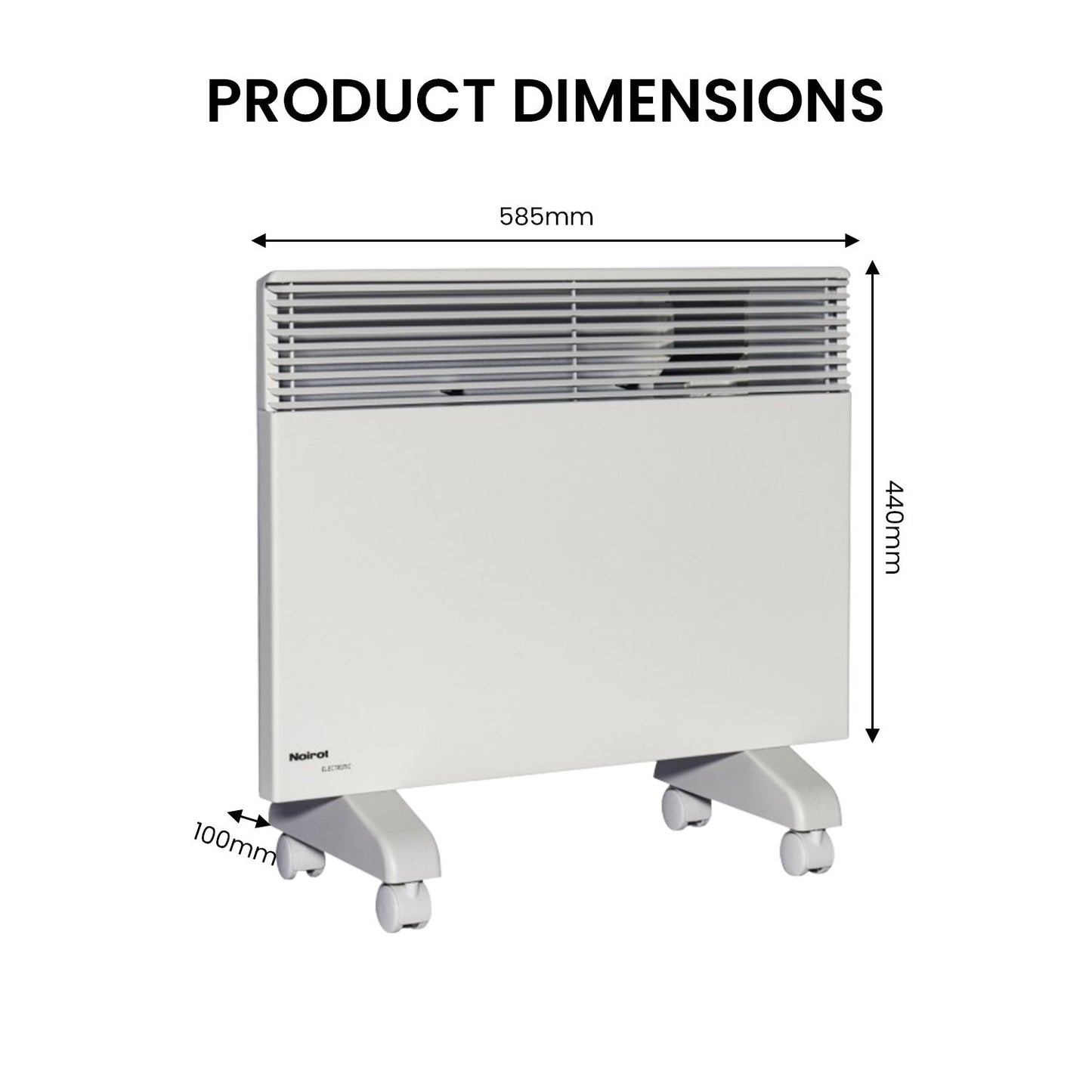 Noirot 7358-5TPRO 1500W Spot Plus Refurbished ElectricPanel Heater with Wi-Fi Timer