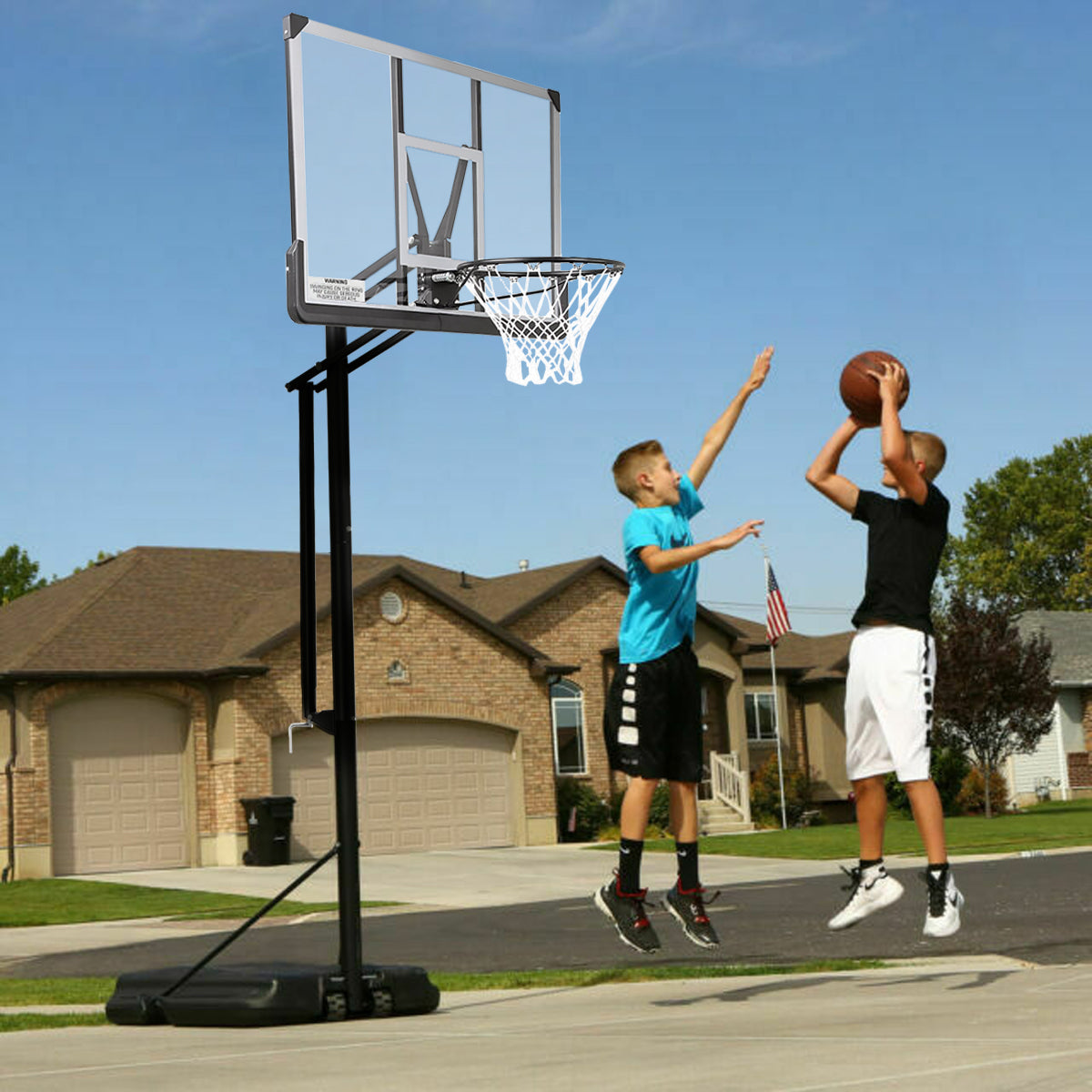 Kahuna Height Adjustable Basketball Portable Hoop for Kids and Adults