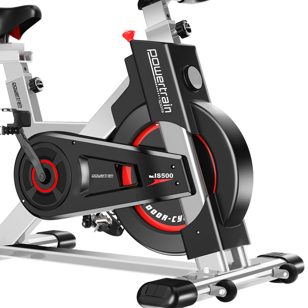 Powertrain IS-500 Heavy-Duty Exercise Spin Bike Electroplated - Silver