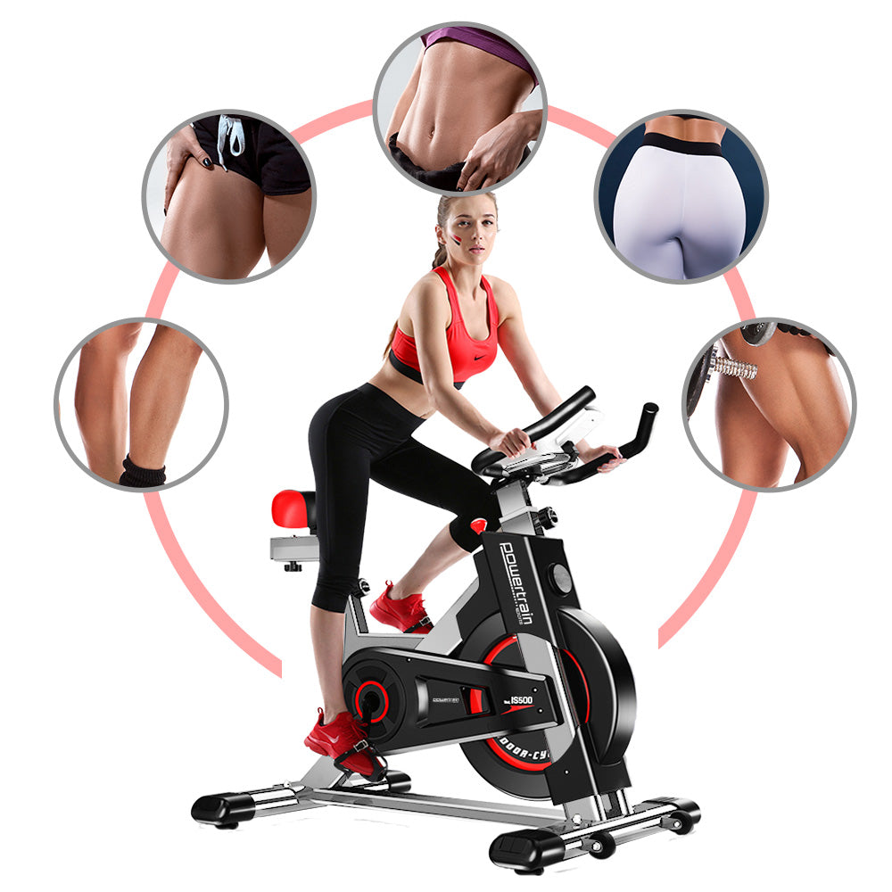 Powertrain IS-500 Heavy-Duty Exercise Spin Bike Electroplated - Silver