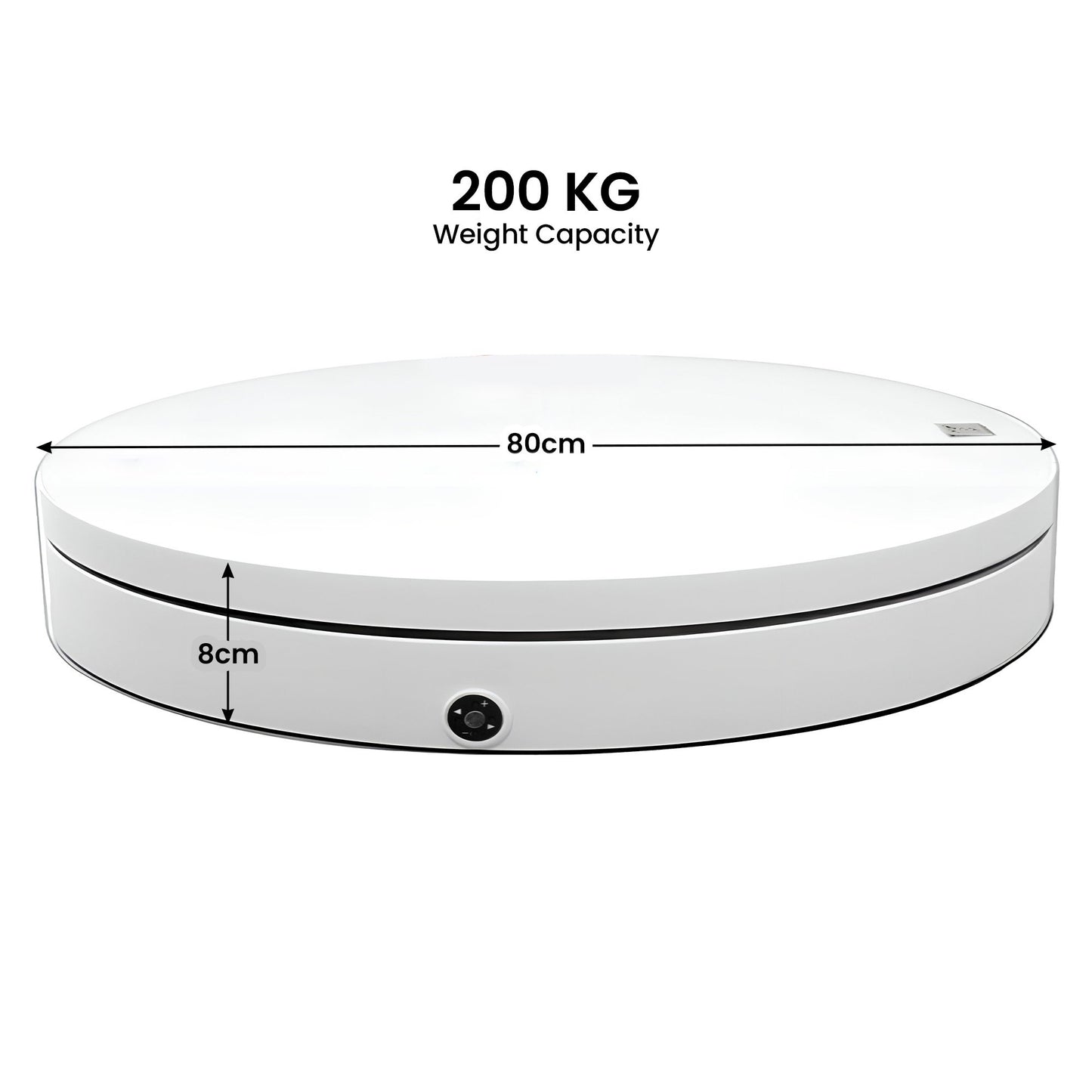 Christabelle 80cm 200kg Commercial Electric Display Turntable Power Outlet - White