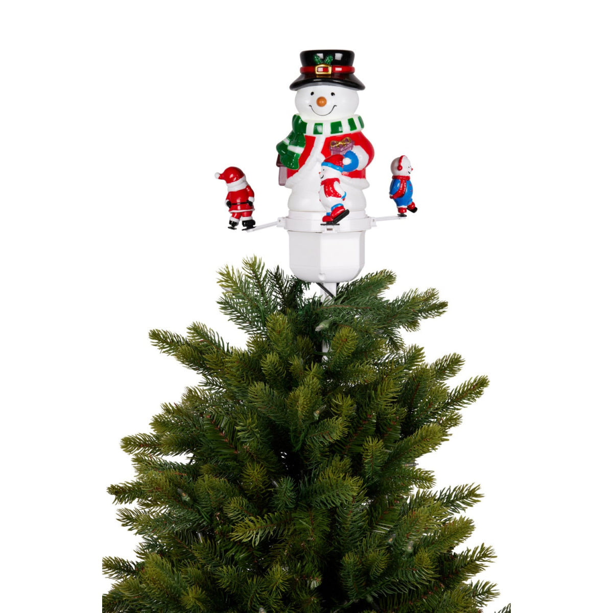 Christabelle Christmas Tree Topper Snowman with Projected Images Lights Snow and Music