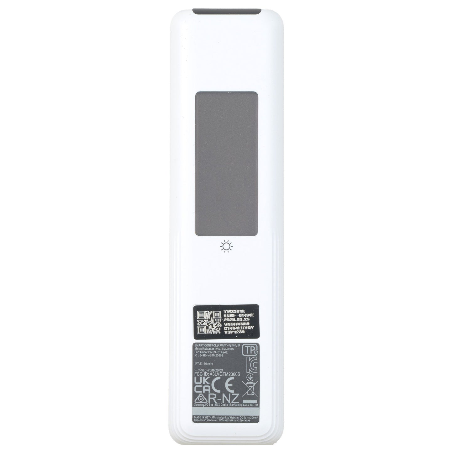 Samsung Solar Powered Smart TV Remote Control Voice Function BN59-01494E