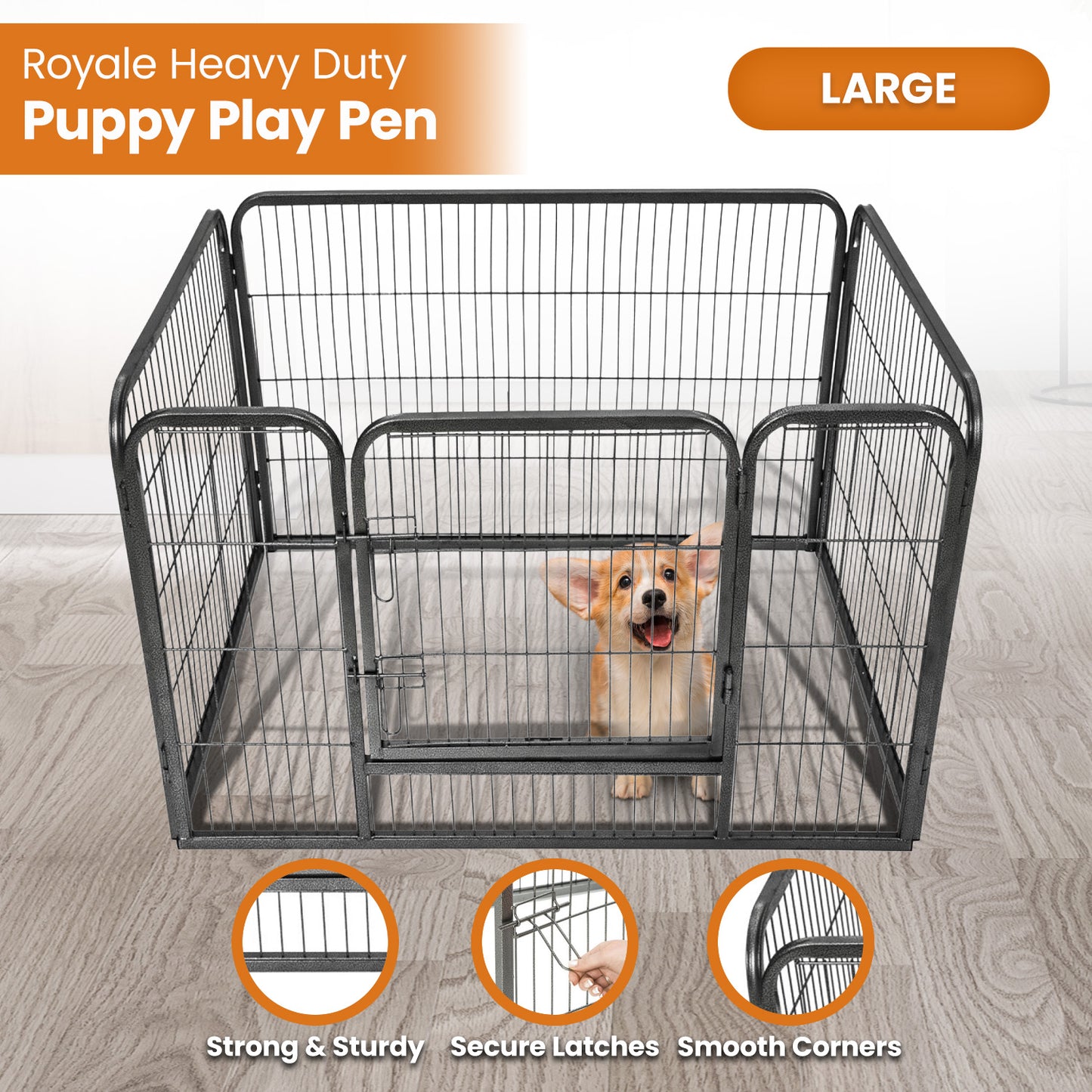 Royale Heavy Duty Puppy Play Pen - Large 125cm