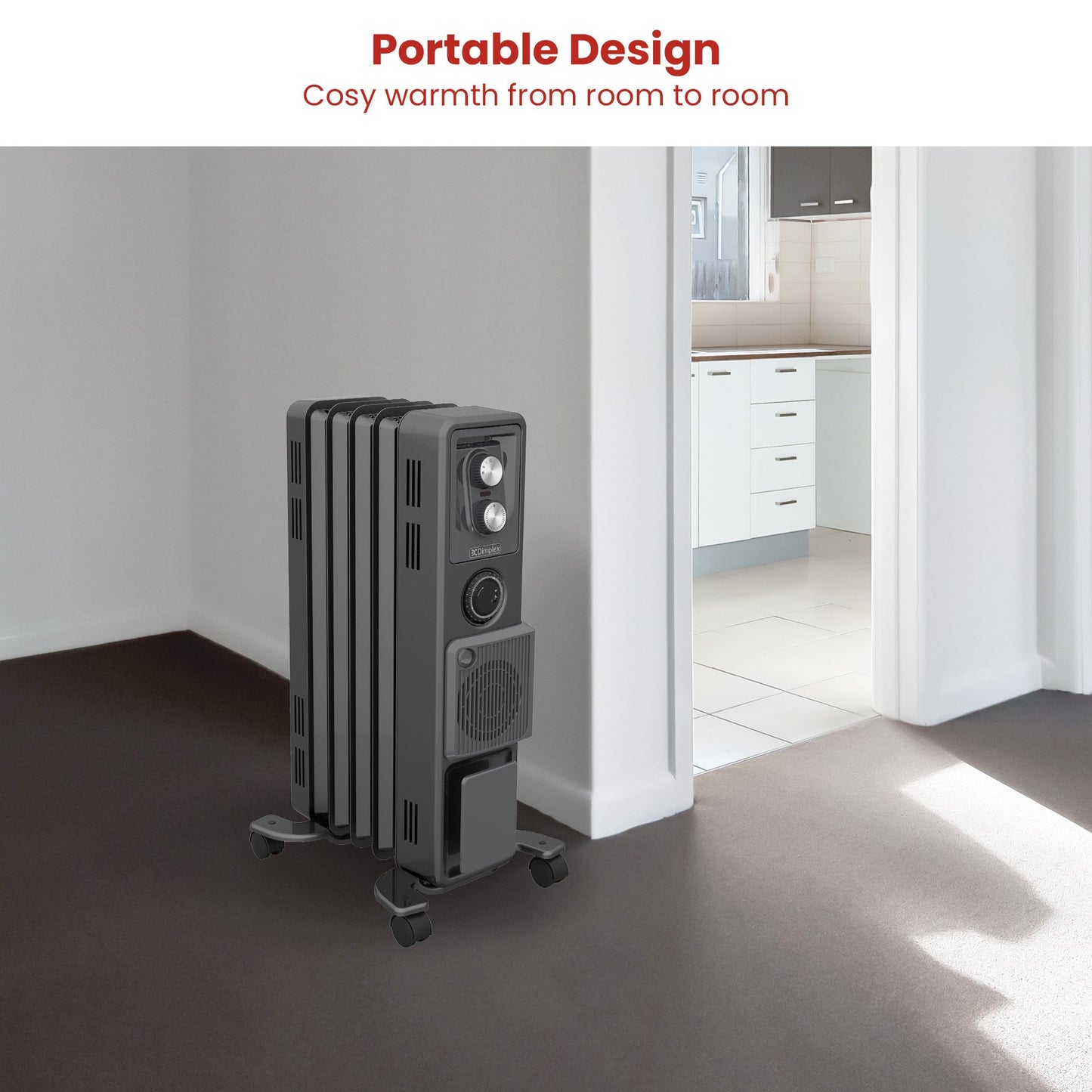 Dimplex Oil Free 1.5kW Column Heater w/ Turbo Fan and Timer in Black
