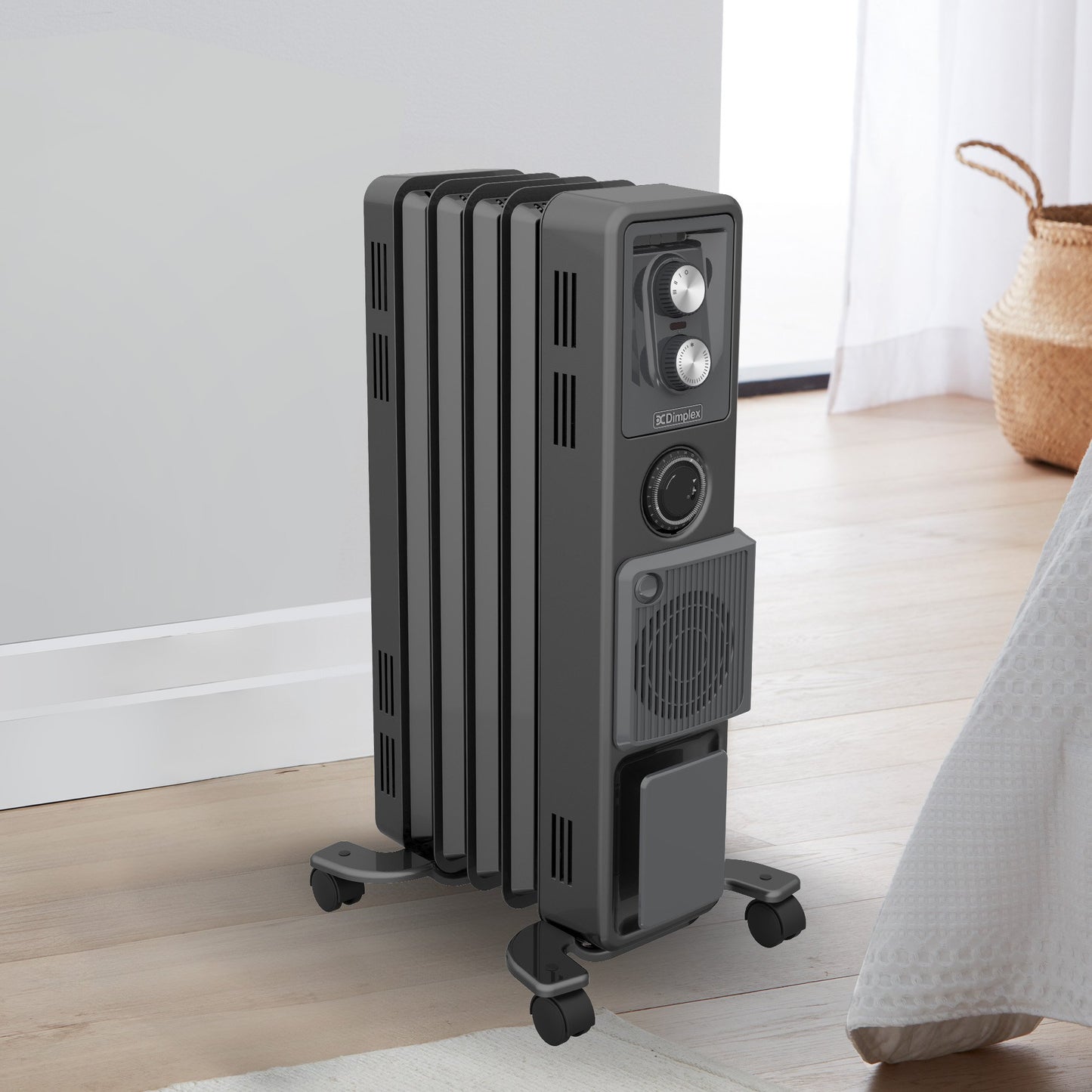 Dimplex Oil Free 1.5kW Column Heater w/ Turbo Fan and Timer in Black