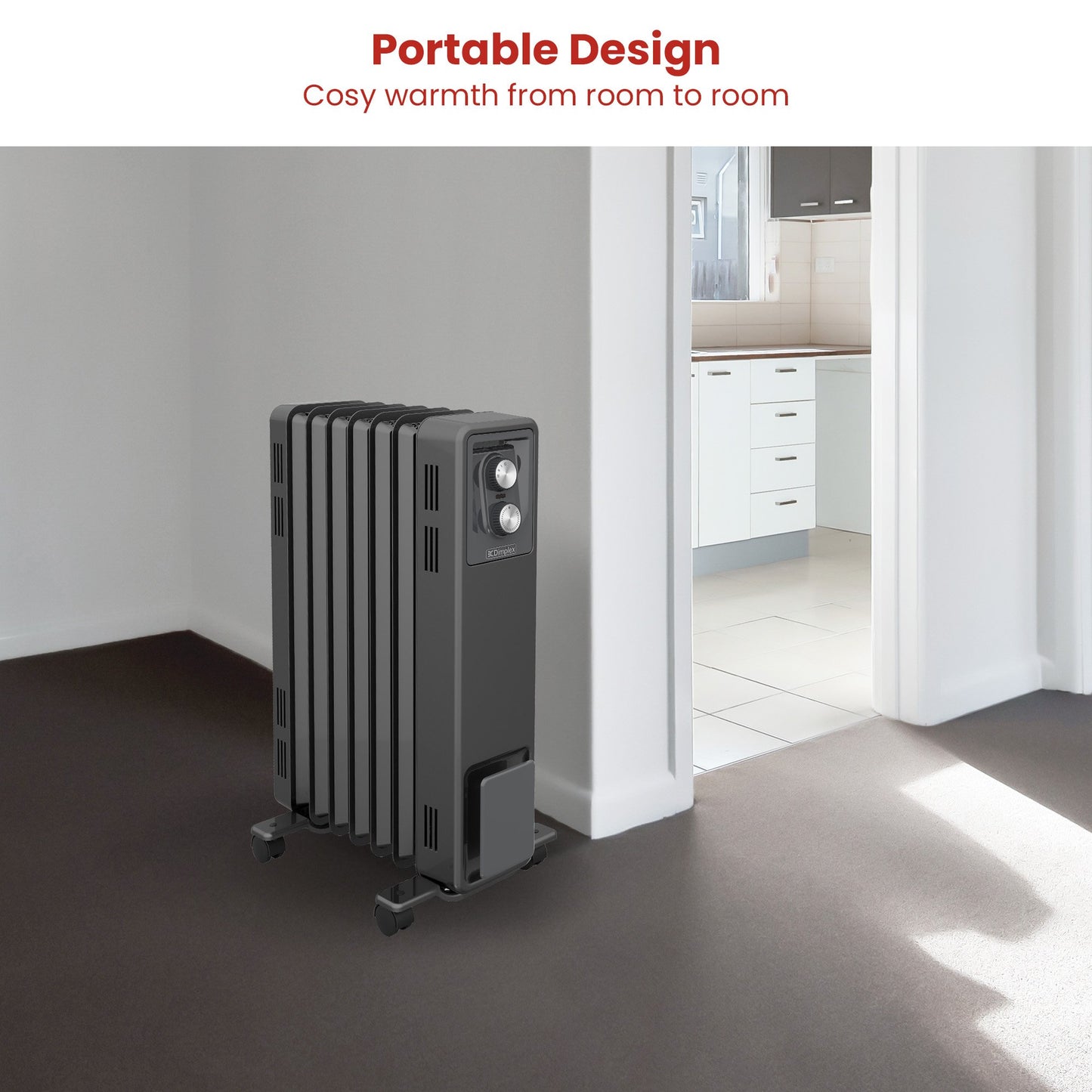 Dimplex Oil Free 1.5kW Column Heater w/ Thermostat in Black