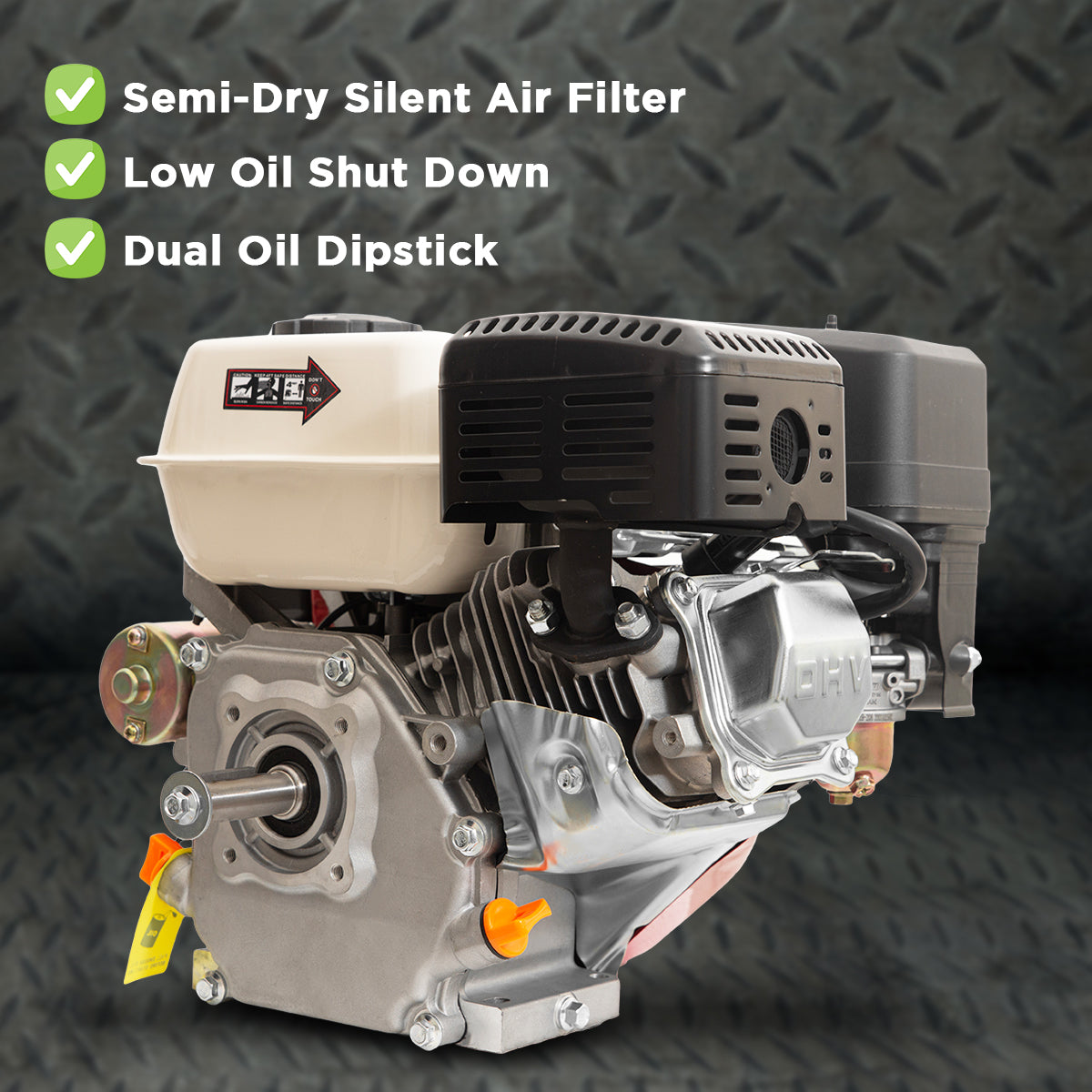7HP Horizontal Key Shaft Q Type Petrol ENGINE - Electric Start