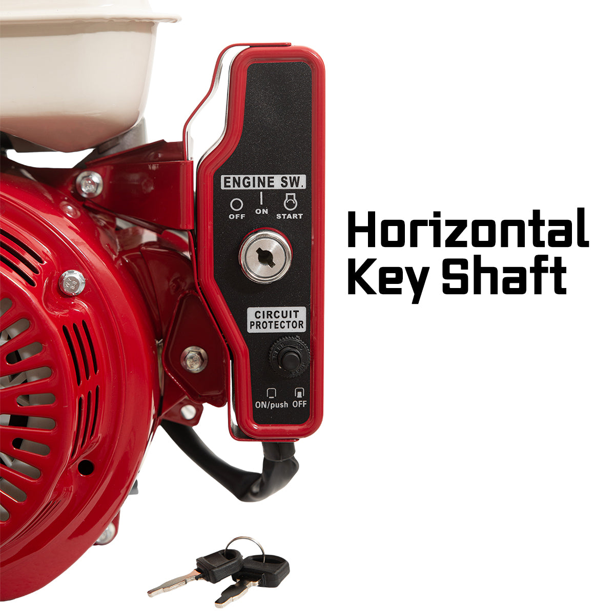 7HP Horizontal Key Shaft Q Type Petrol ENGINE - Electric Start