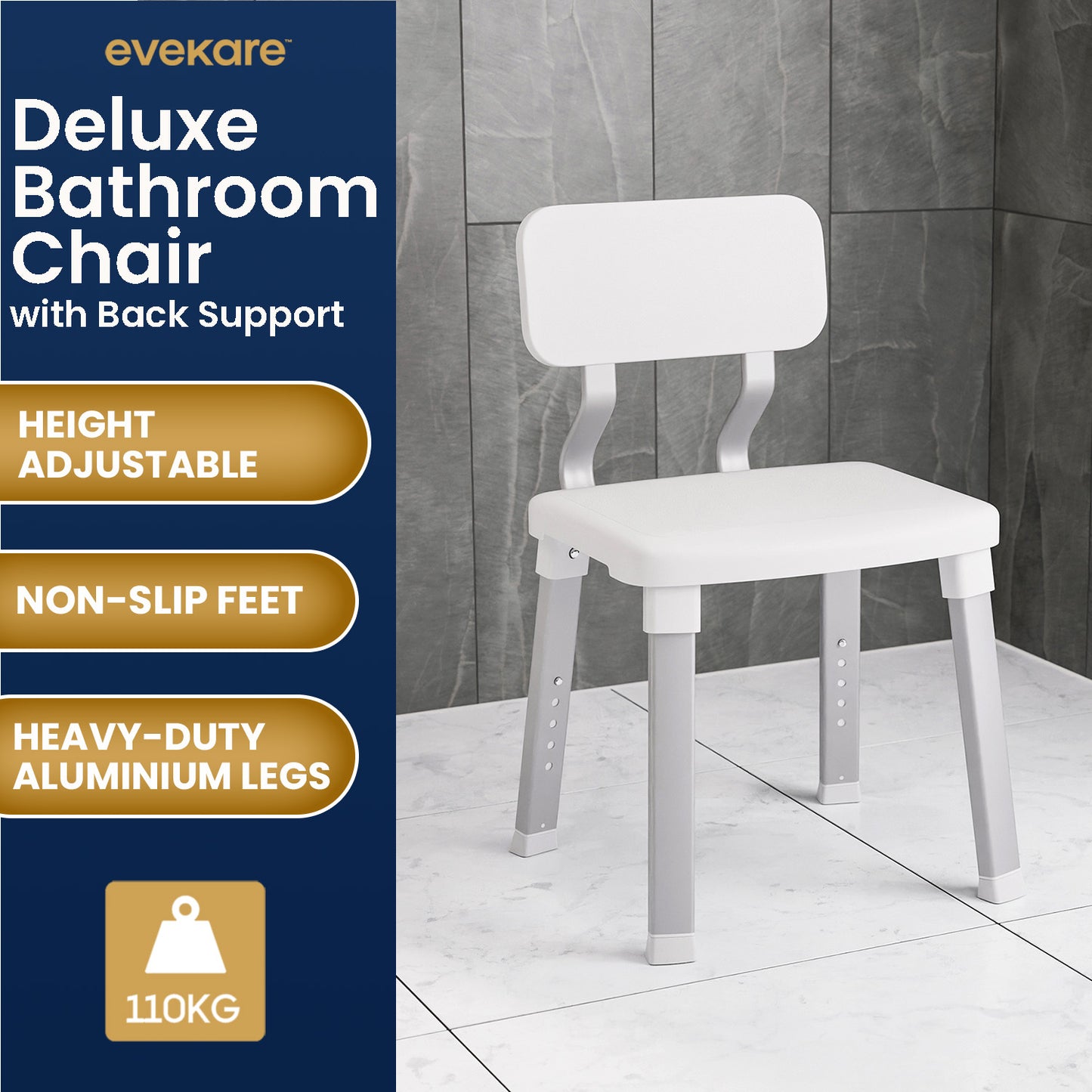 Evekare Deluxe Bathroom Chair