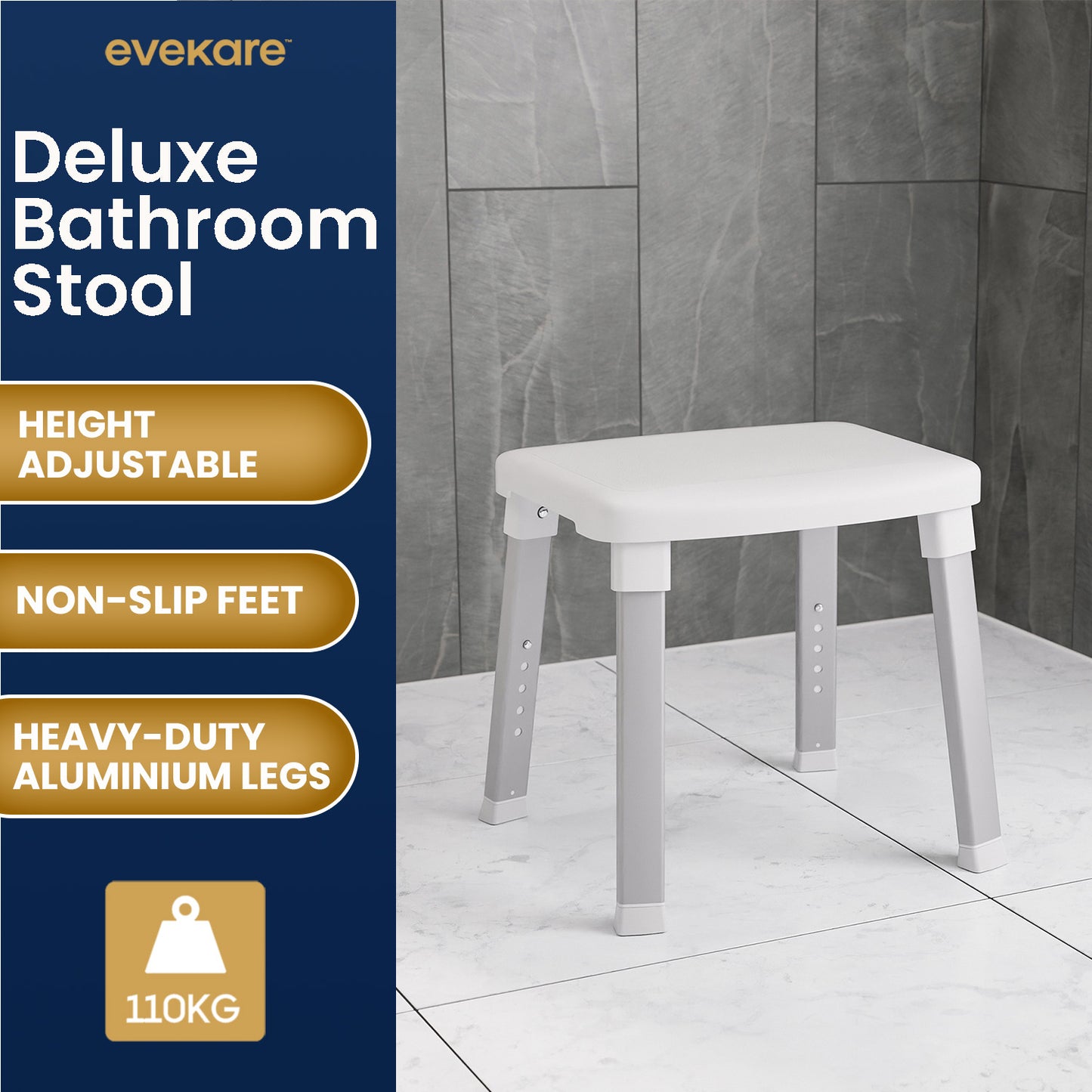 Evekare Deluxe Bathroom Stool