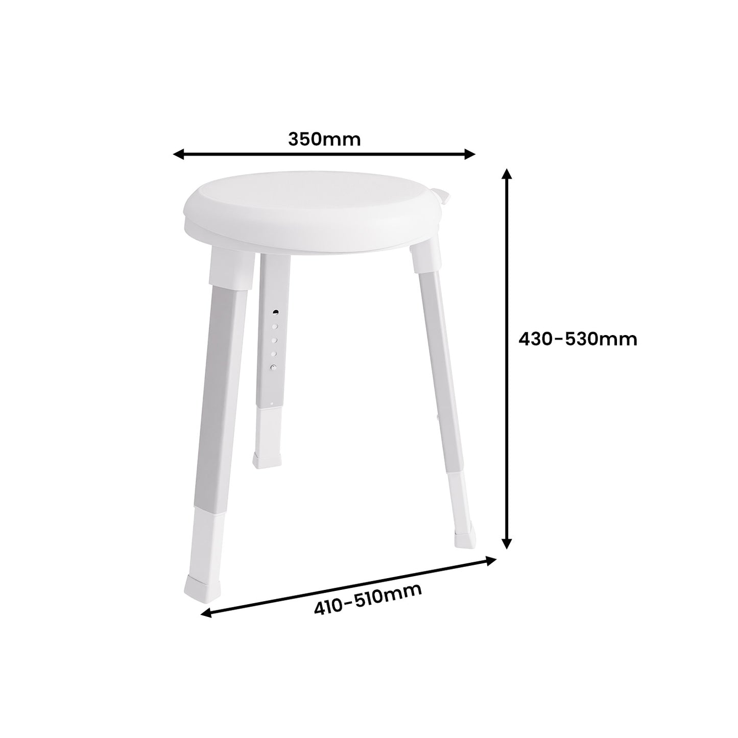 Evekare Deluxe Rotating Bathroom Stool