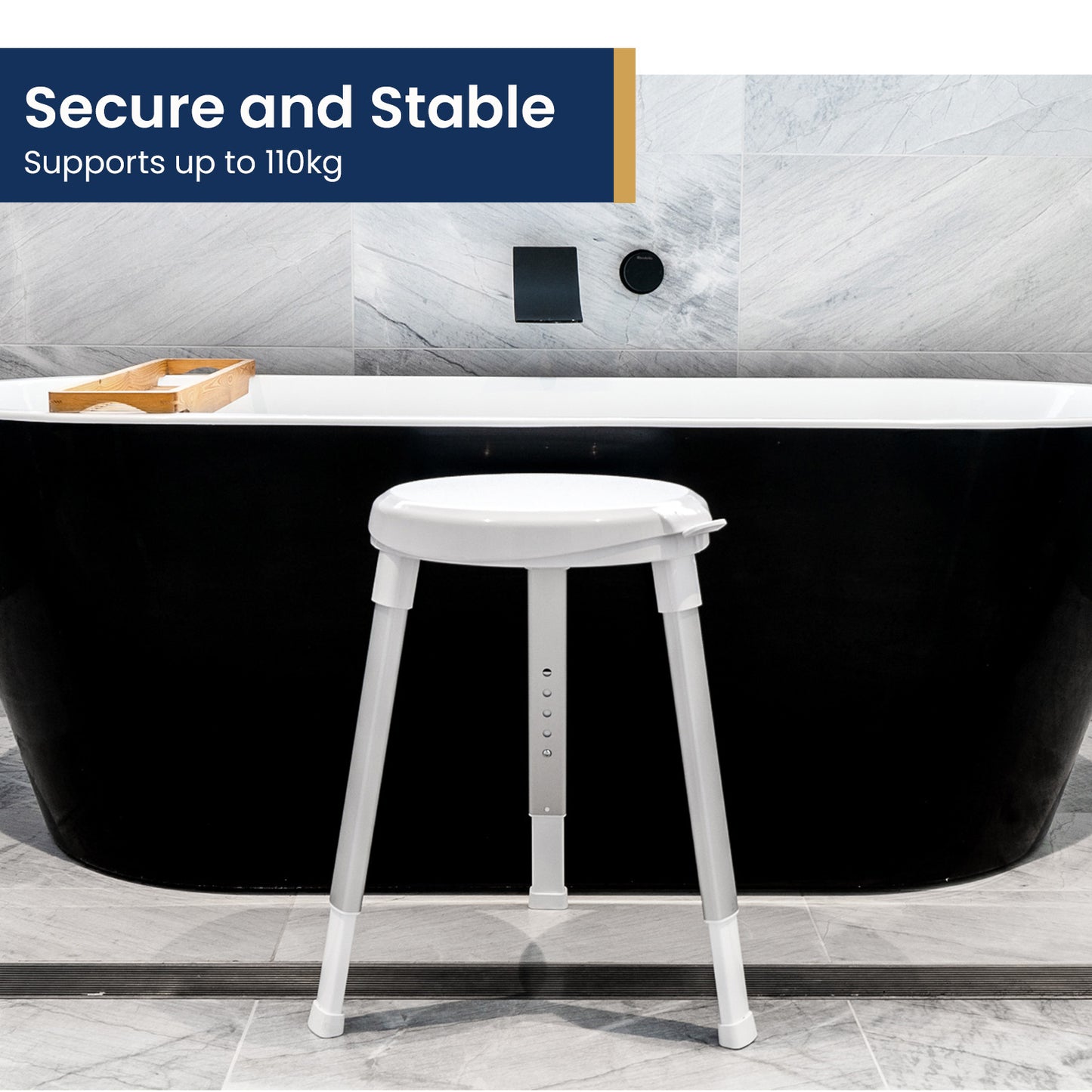 Evekare Deluxe Rotating Bathroom Stool