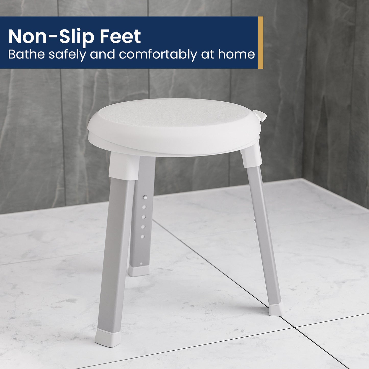 Evekare Deluxe Rotating Bathroom Stool