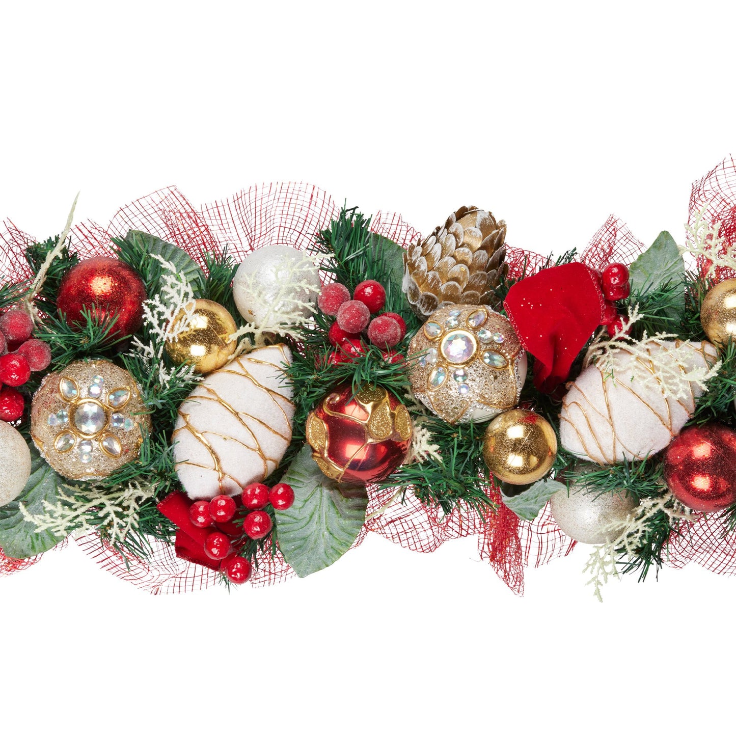 Christabelle 100cm Festive Floral Christmas Garland