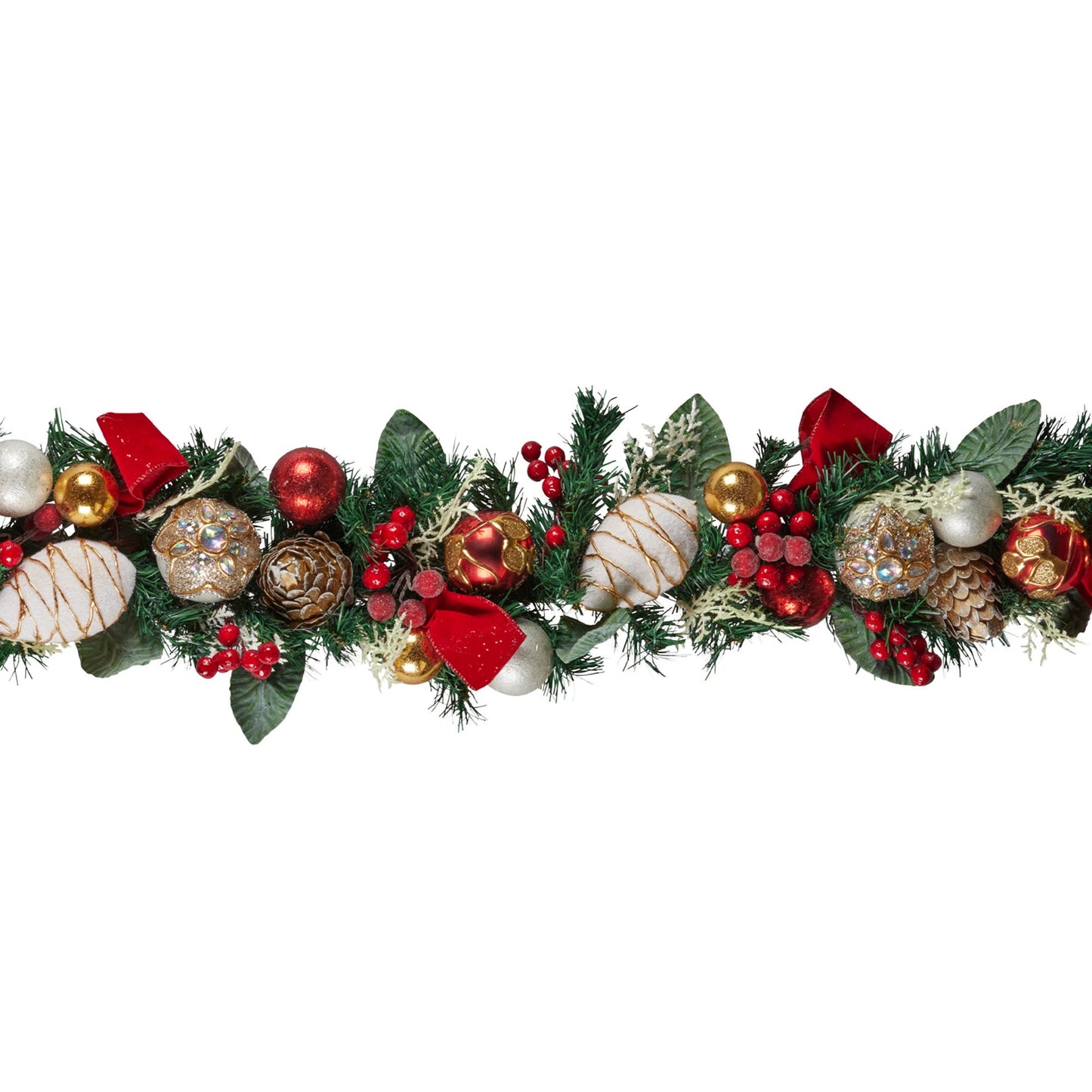 Christabelle Festive Floral Christmas Garland - 185cm