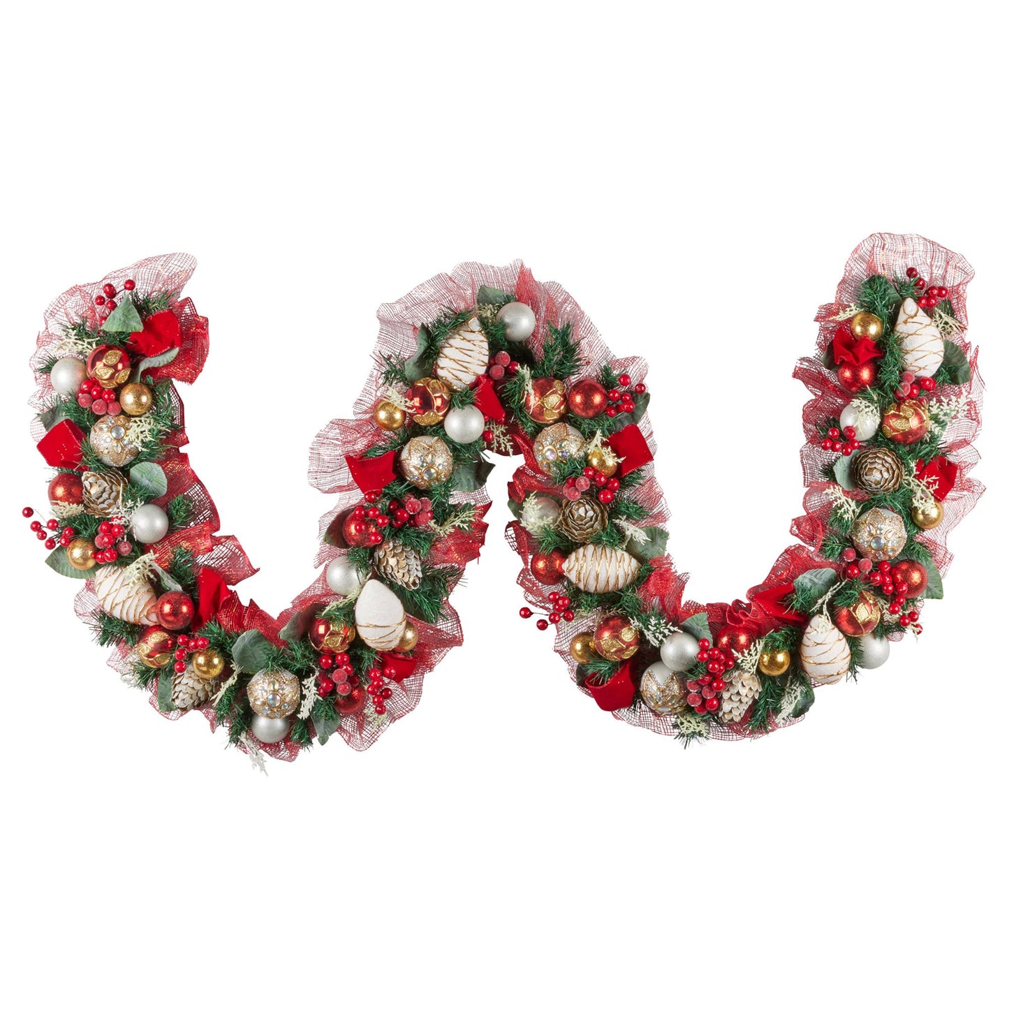 Christabelle 274cm Festive Floral Christmas Garland