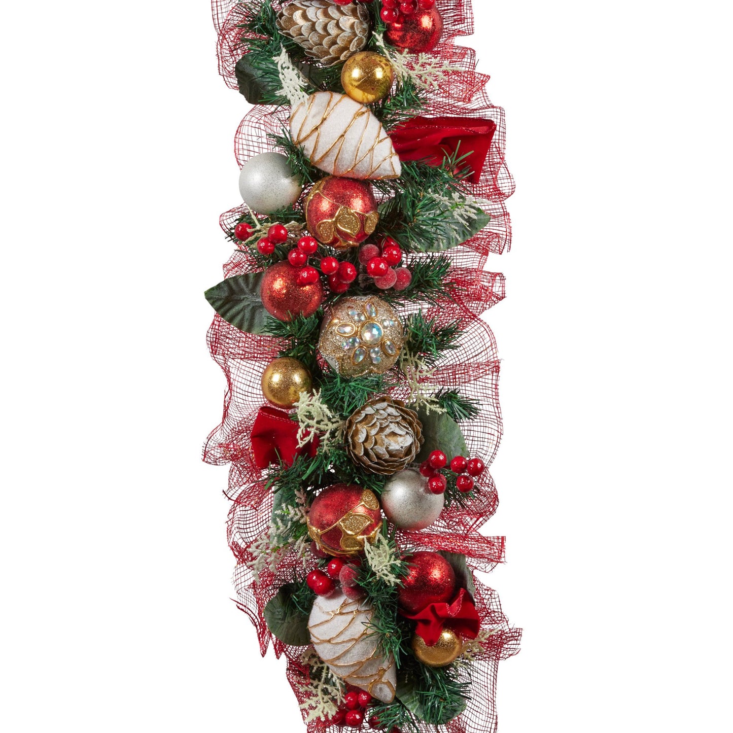 Christabelle 274cm Festive Floral Christmas Garland