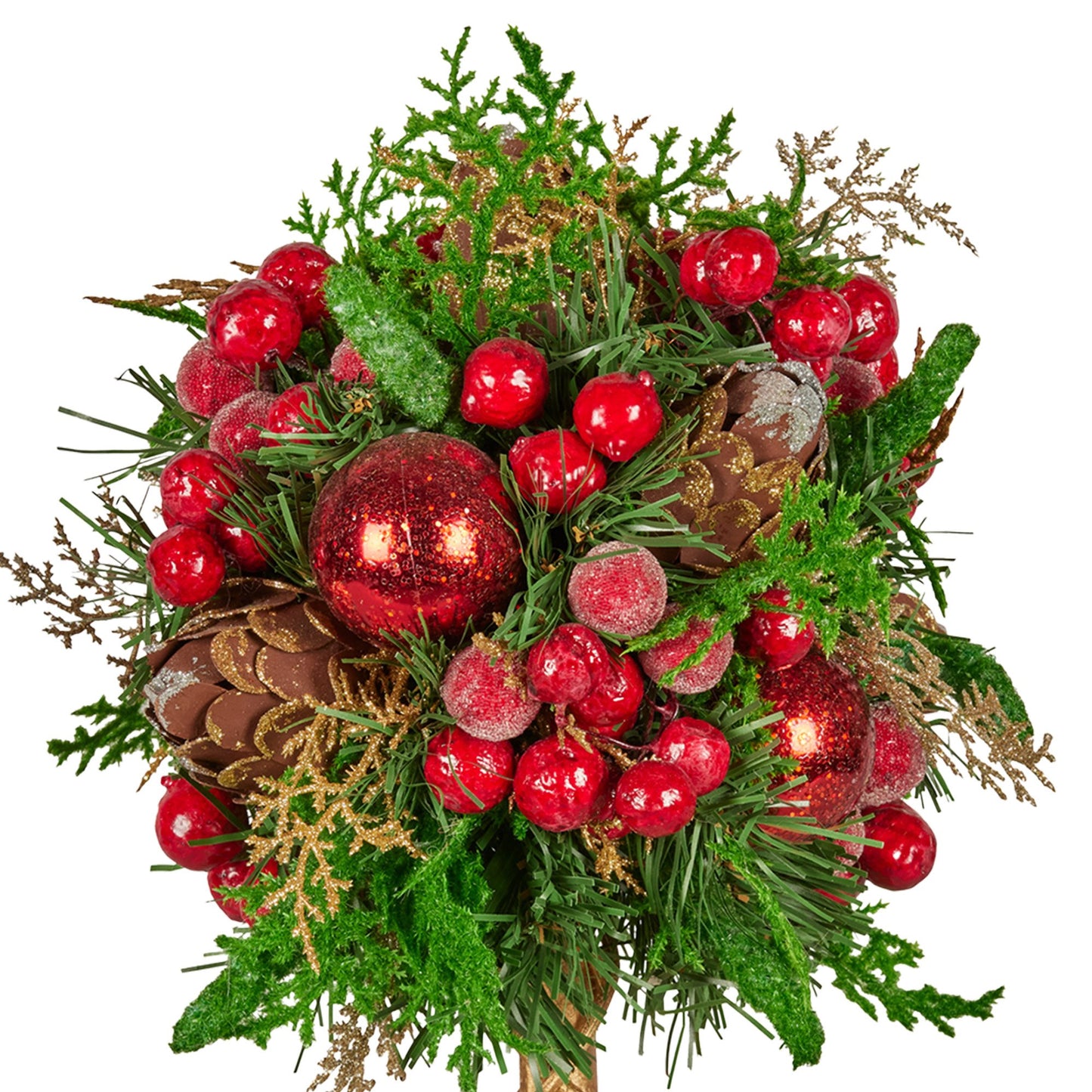 Christabelle 36cm Christmas Tabletop Topiary Berries & Baubles