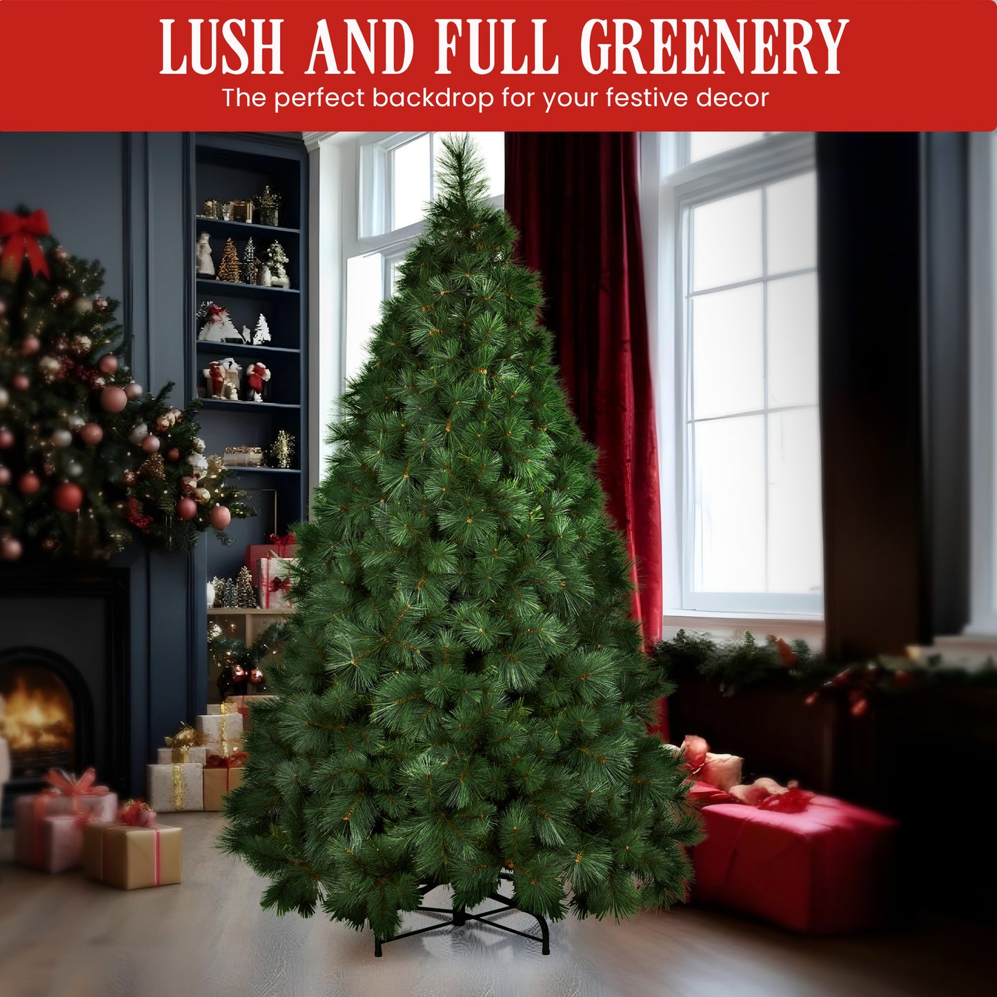 Christabelle 2.1m Needle Green Pine Christmas Tree with 1067 Tips