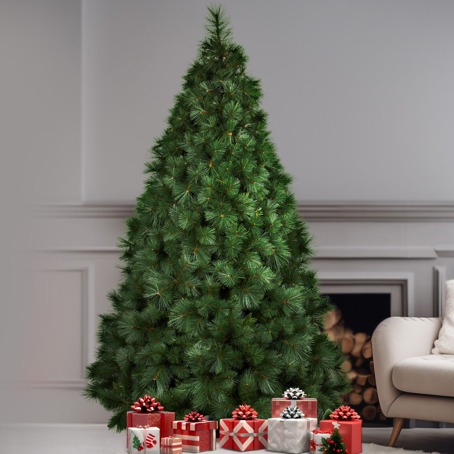 Christabelle 2.1m Needle Green Pine Christmas Tree with 1067 Tips
