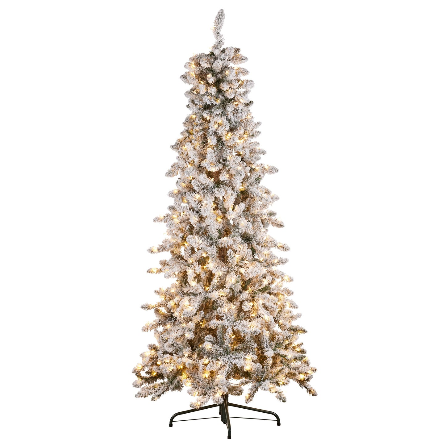 Christabelle 7.5ft Christmas Tree with Lights- Snowy Norwegian Slimline