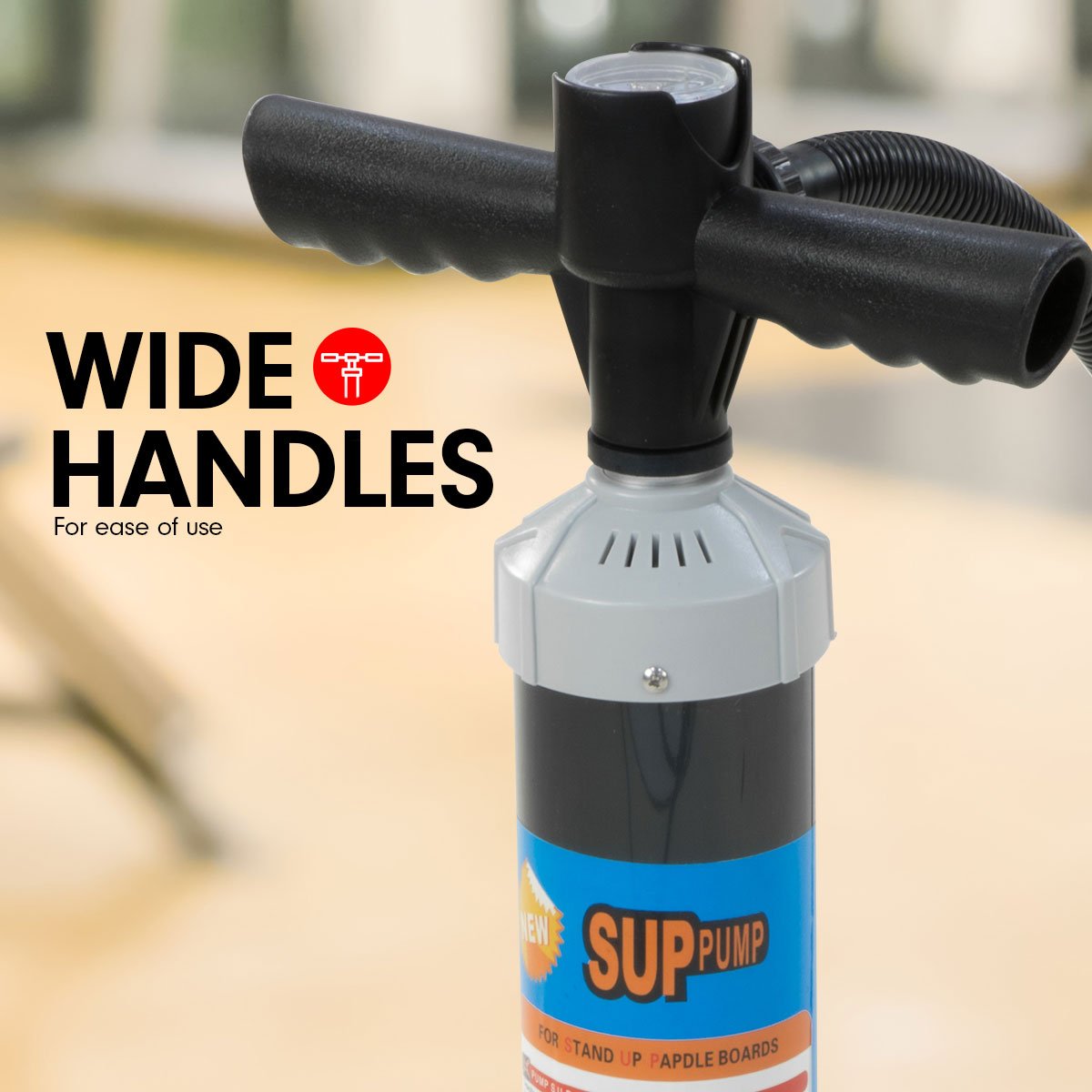 Kahuna Manual Hand SUP Pump for Air Tracks Inflatable Mattresses