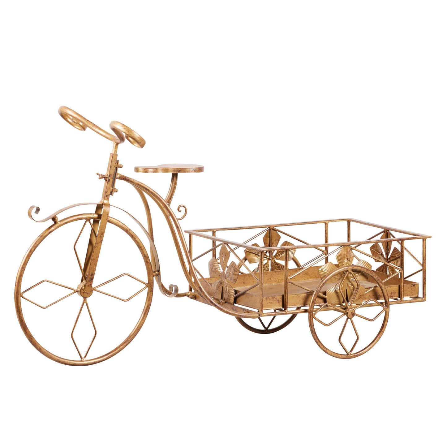 Christabelle Antique Gold Bicycle Display Metal Christmas Decor