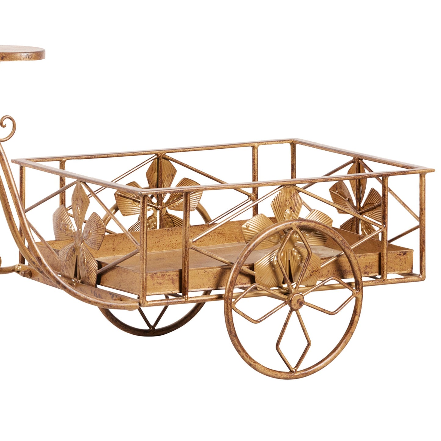 Christabelle Antique Gold Bicycle Display Metal Christmas Decor